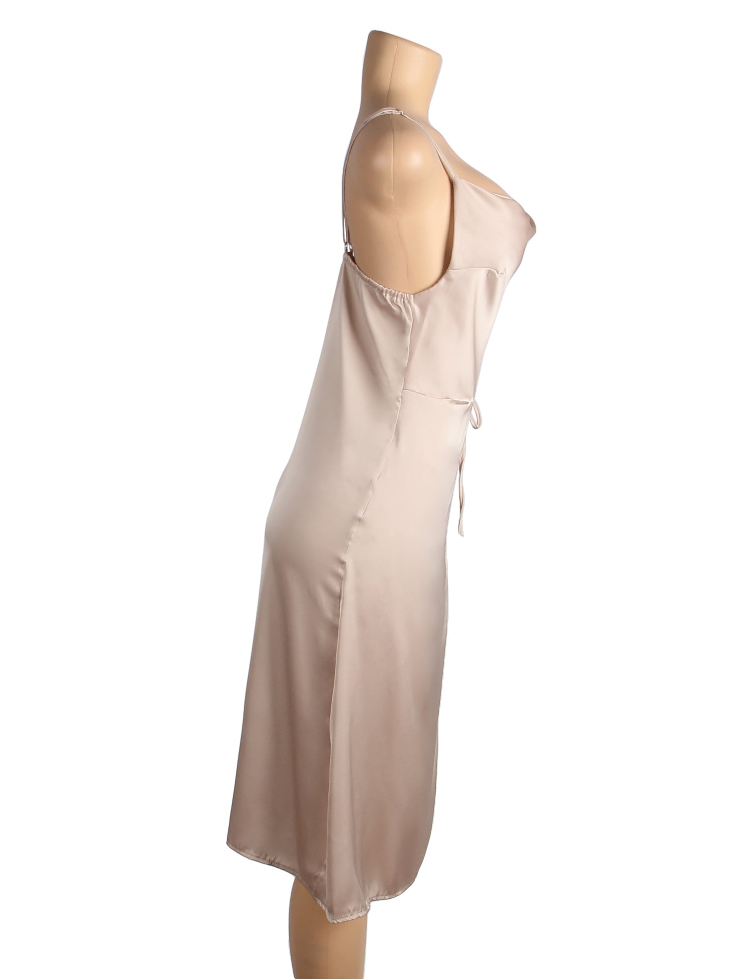 Nude Sexy Split Backless Suspender Home Wear Nightdress