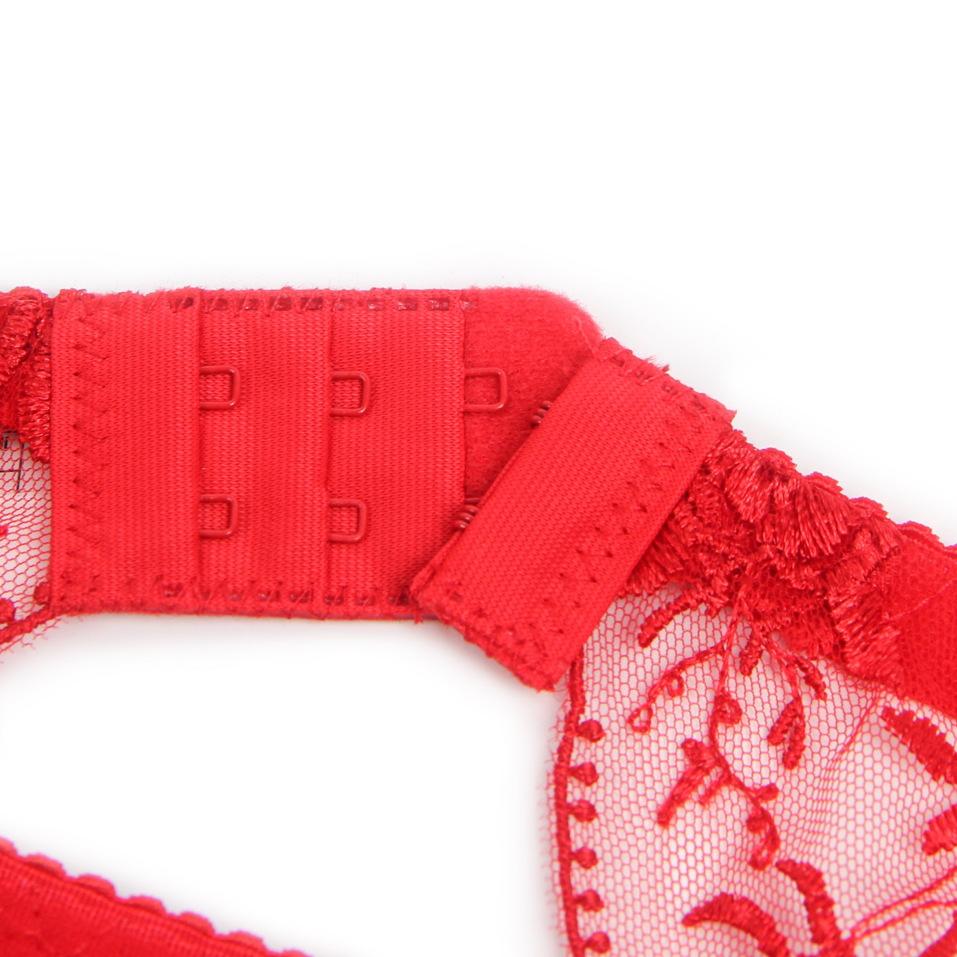 Red Sexy Embroidery Lace Garter Panty