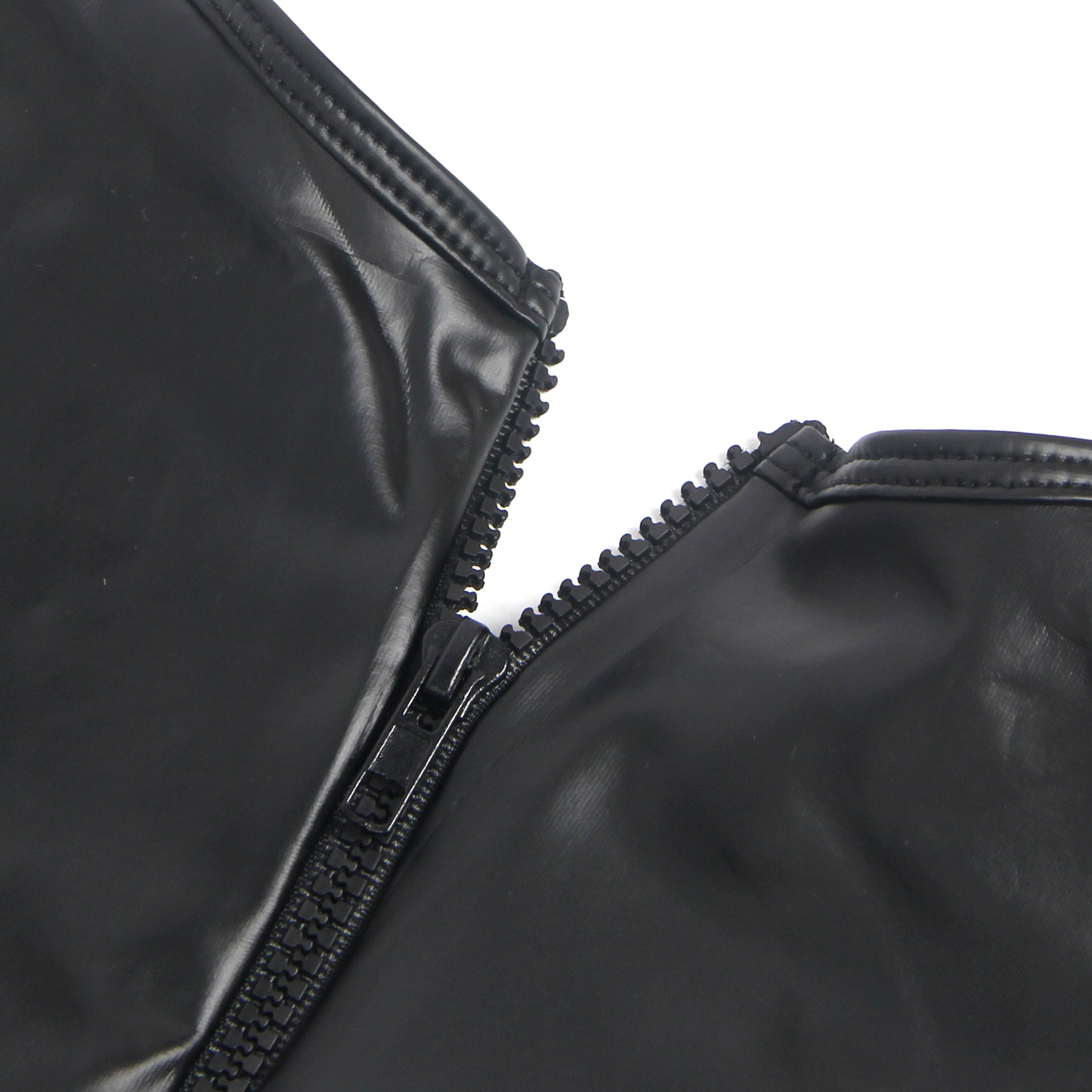 Black Sexy PU Leather Sleeveless Open Bust bodysuit