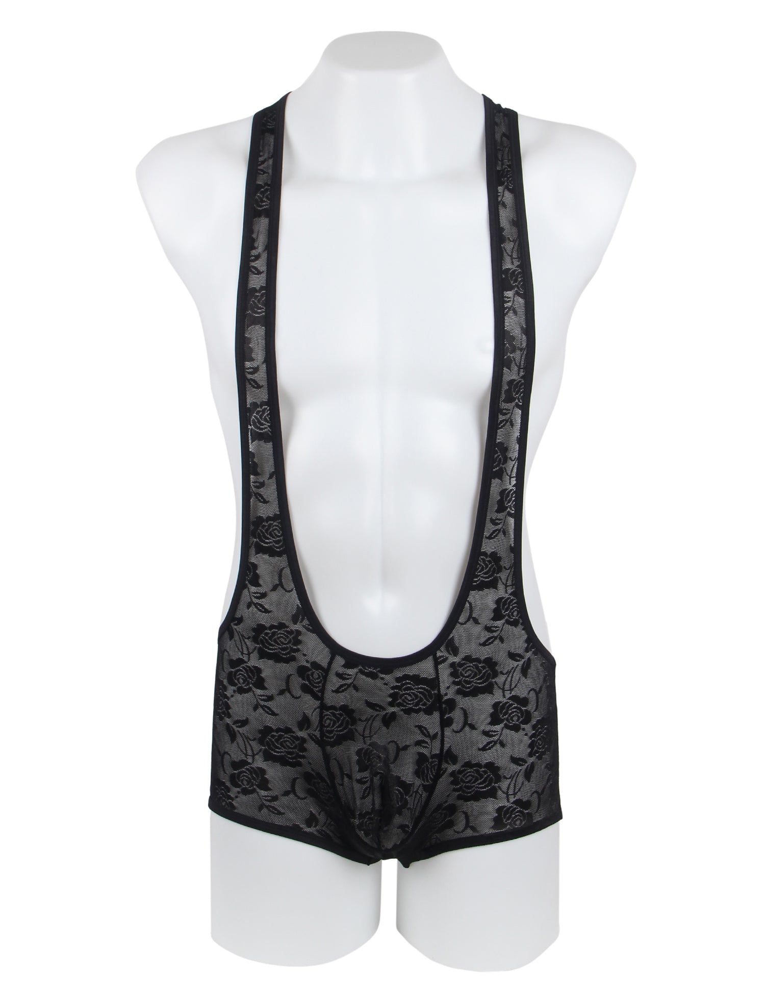 Black Men Sexy Lace Bodysuit