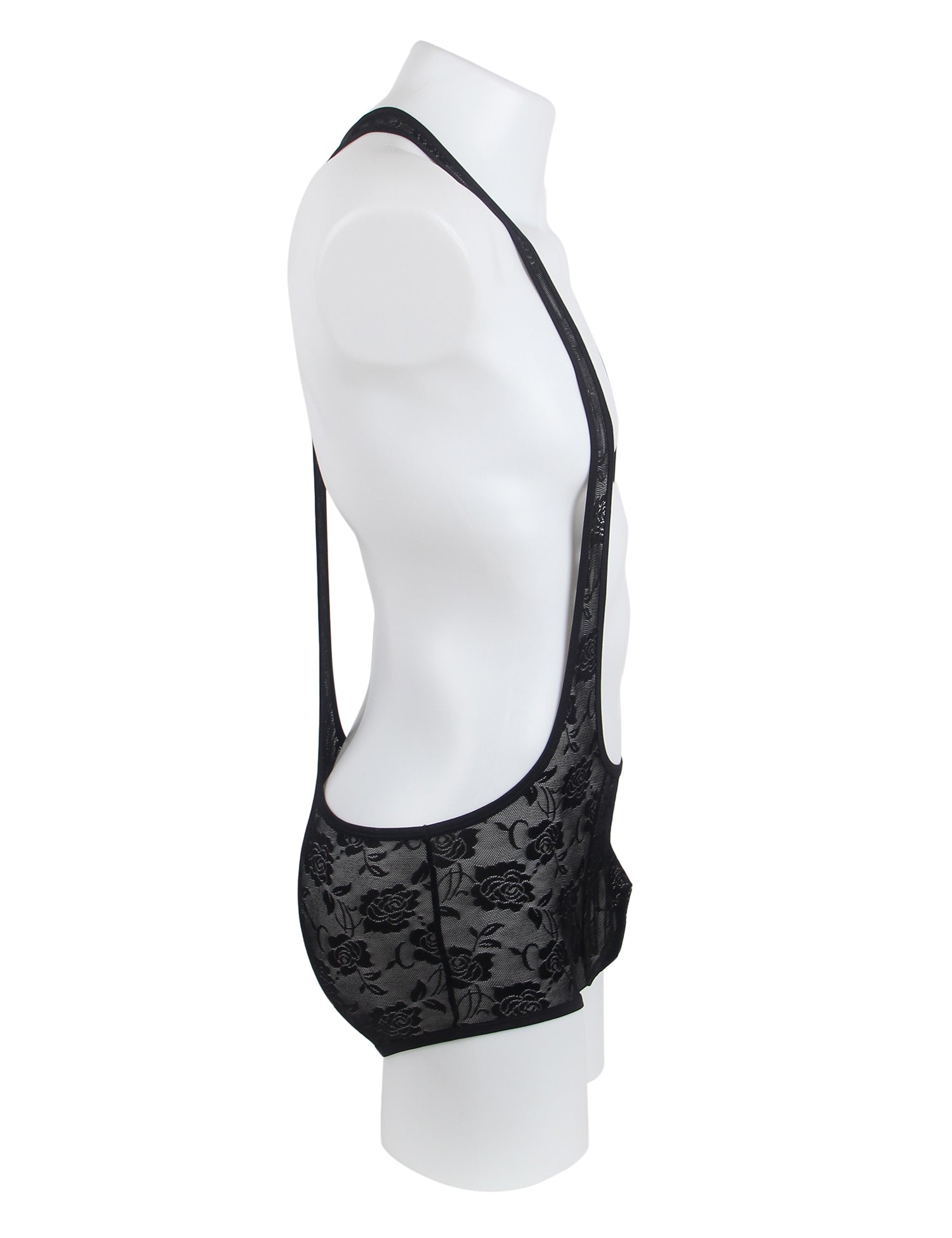 Black Men Sexy Lace Bodysuit