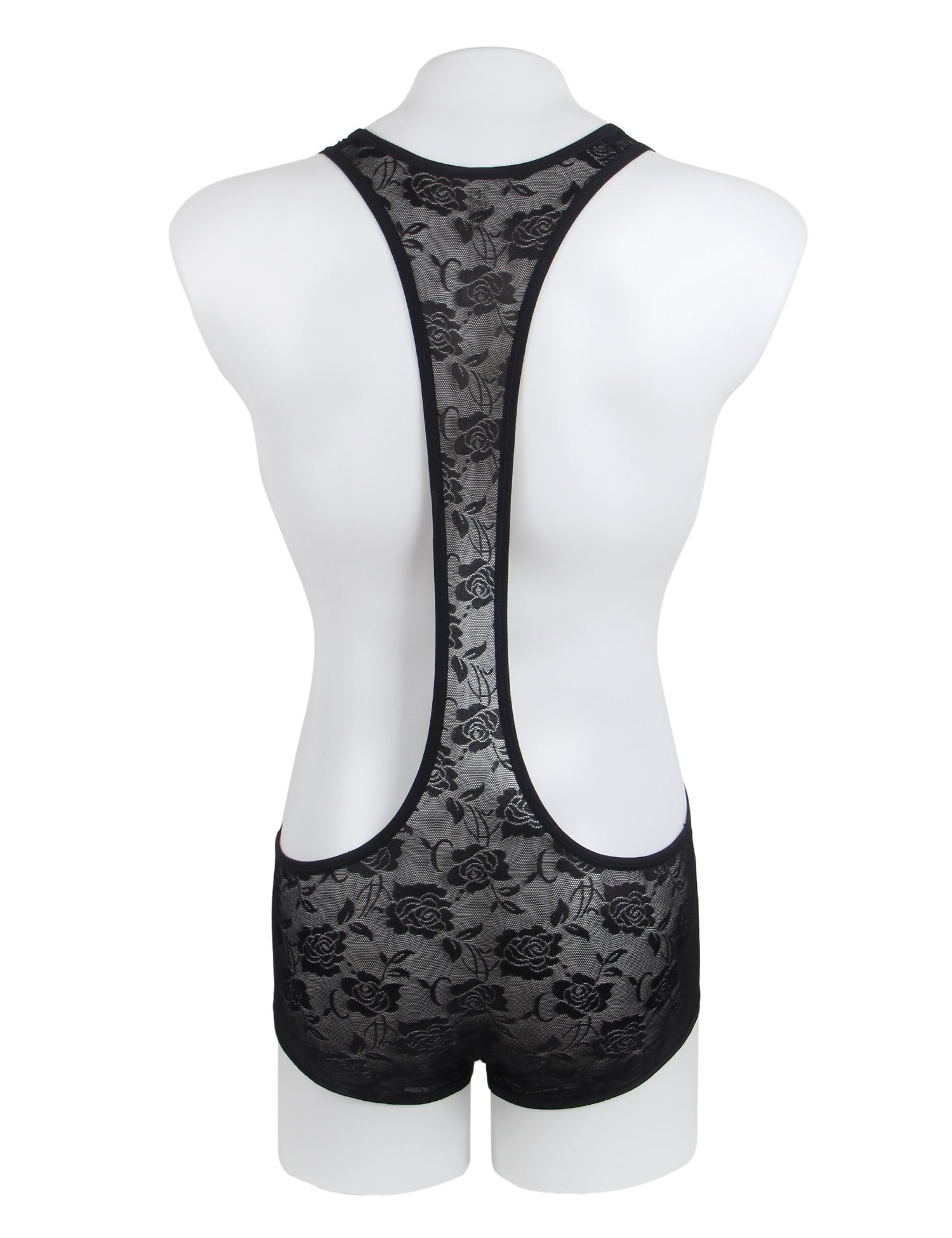 Black Men Sexy Lace Bodysuit