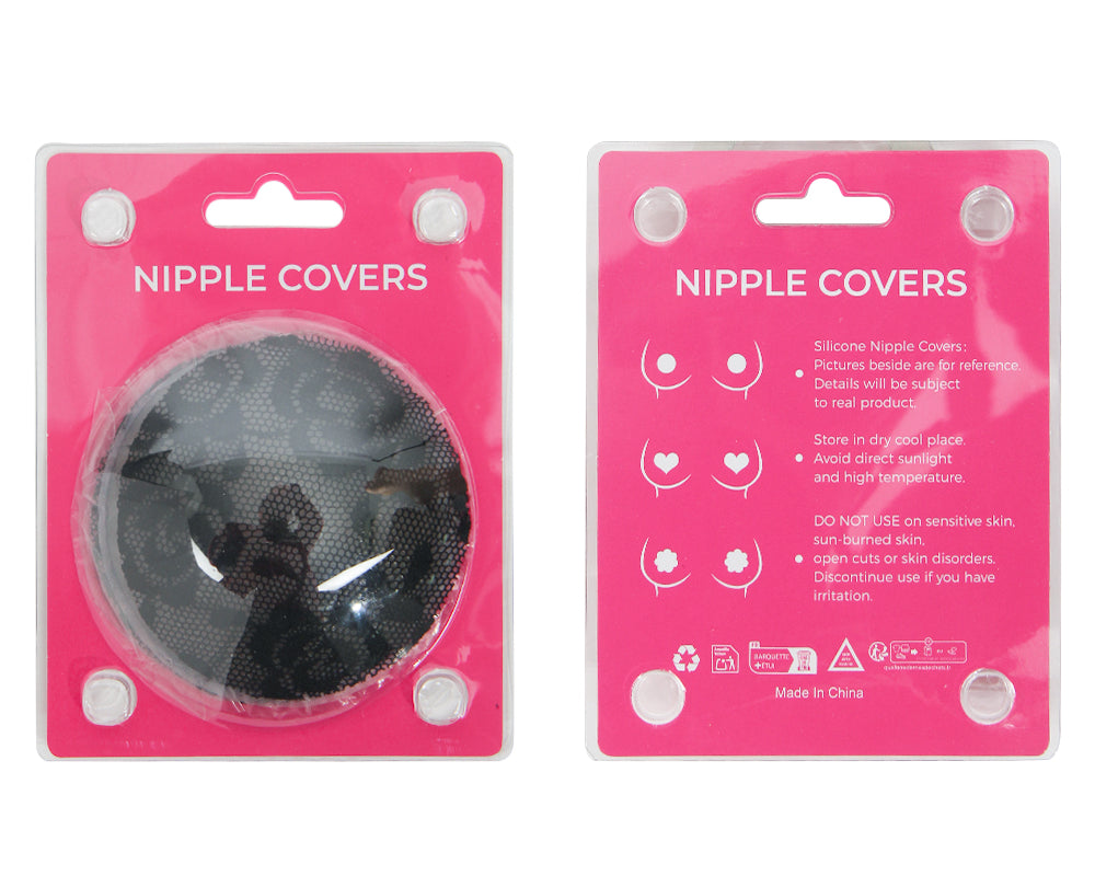 Black Silicone Lace Nipple Covers