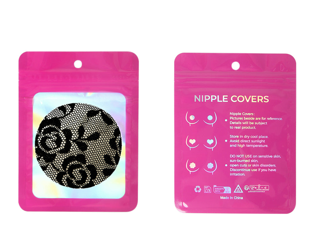 Black Silicone Lace Nipple Covers