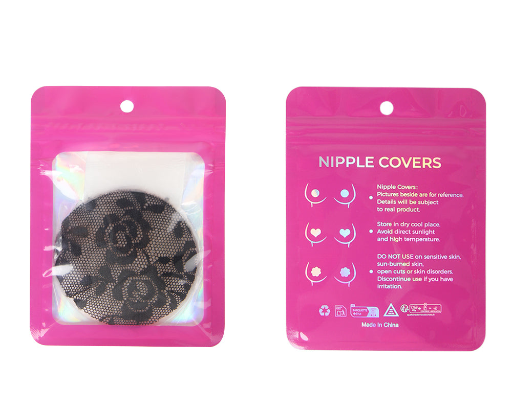 Black Color Silicone Lace Lifting Nipple Covers