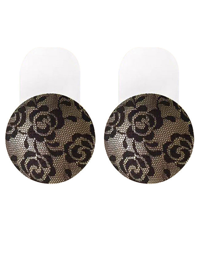Black Color Silicone Lace Lifting Nipple Covers