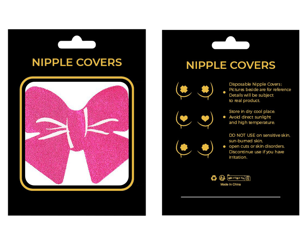 Rose Polka Dot Bow Nipple Covers