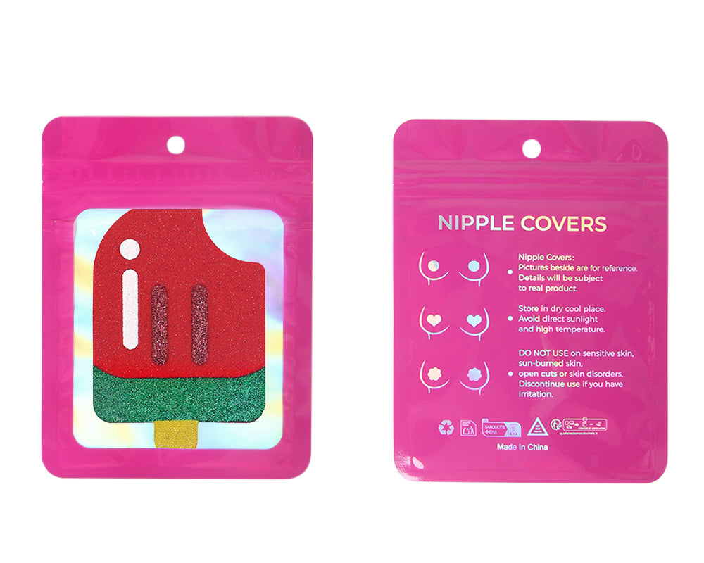 Red Watermelon Popsicle Nipple Covers