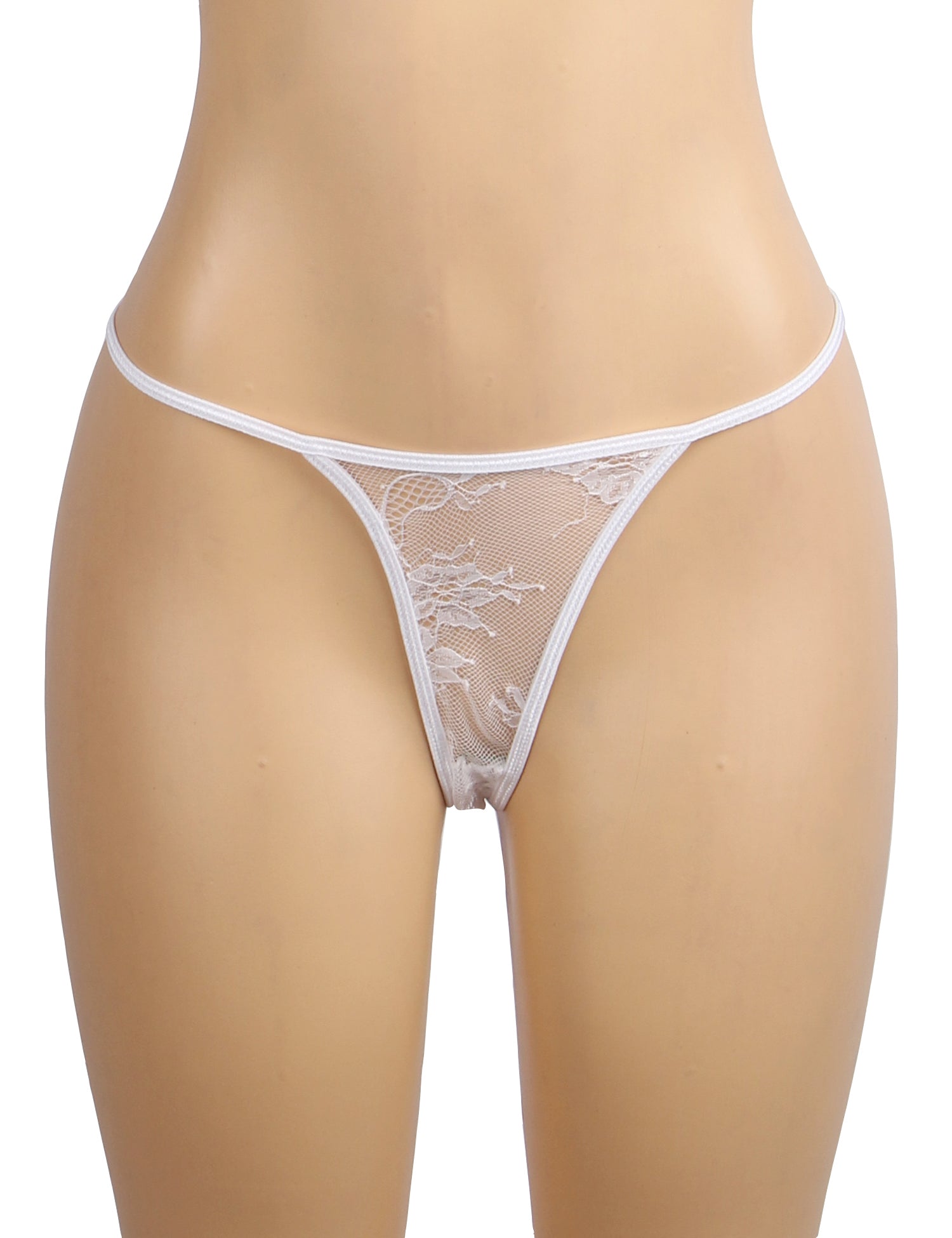 White Eyelash Lace Sexy Push Up Suspenders Nightdress