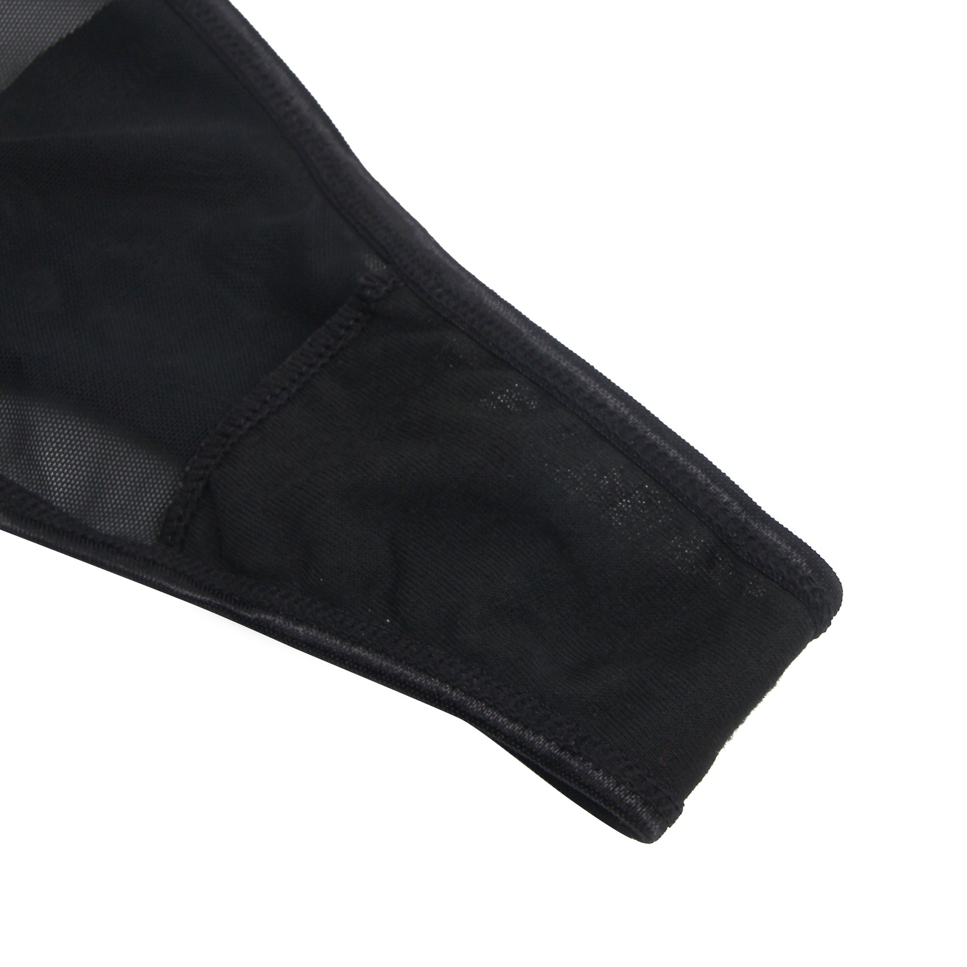 Black Sexy Lace Metal Clips Garter Panty