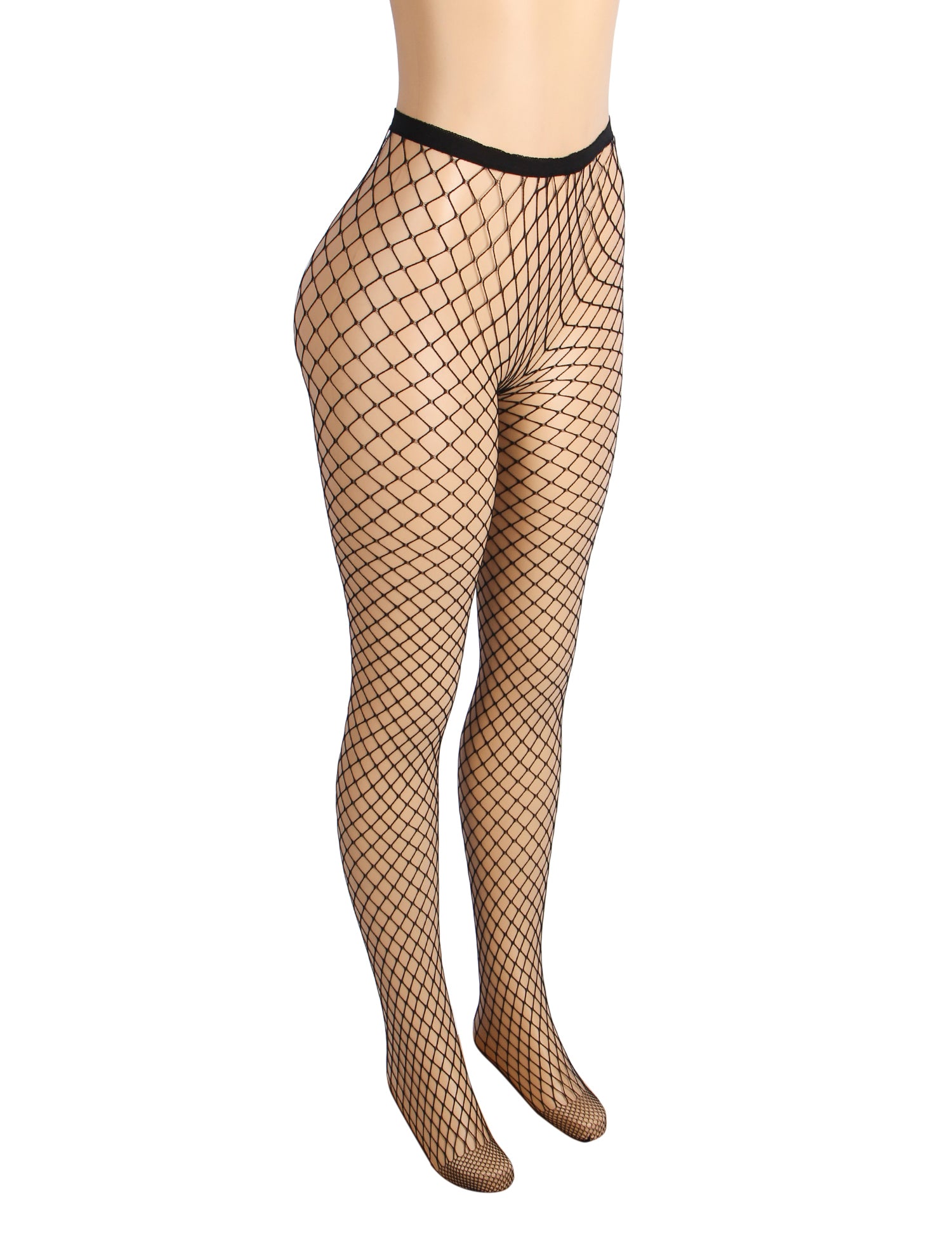 Black Sexy Medium Large Mesh Fishnet Pantyhose