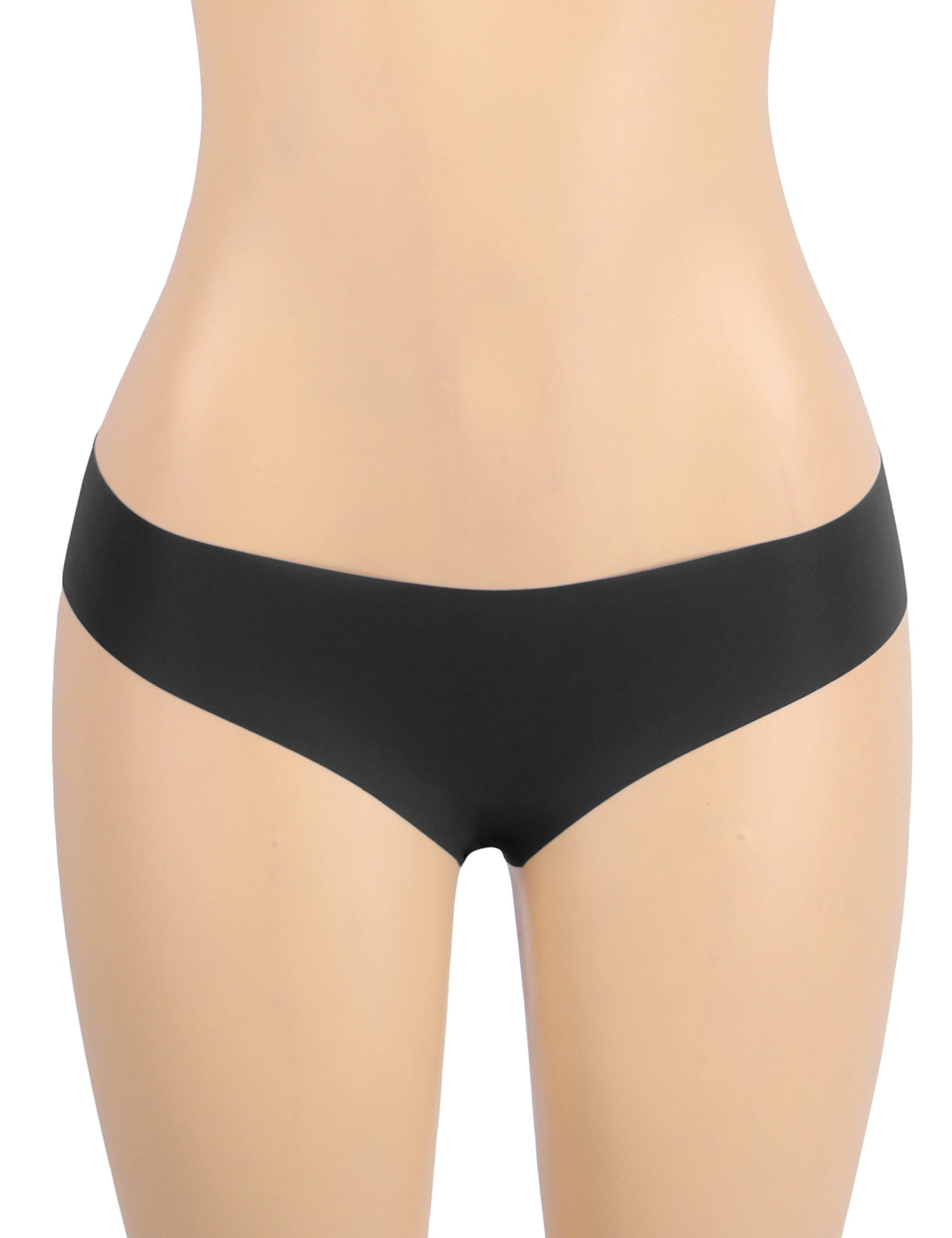 Black Sexy Ice Silk Wavy Edge Seamless Panty