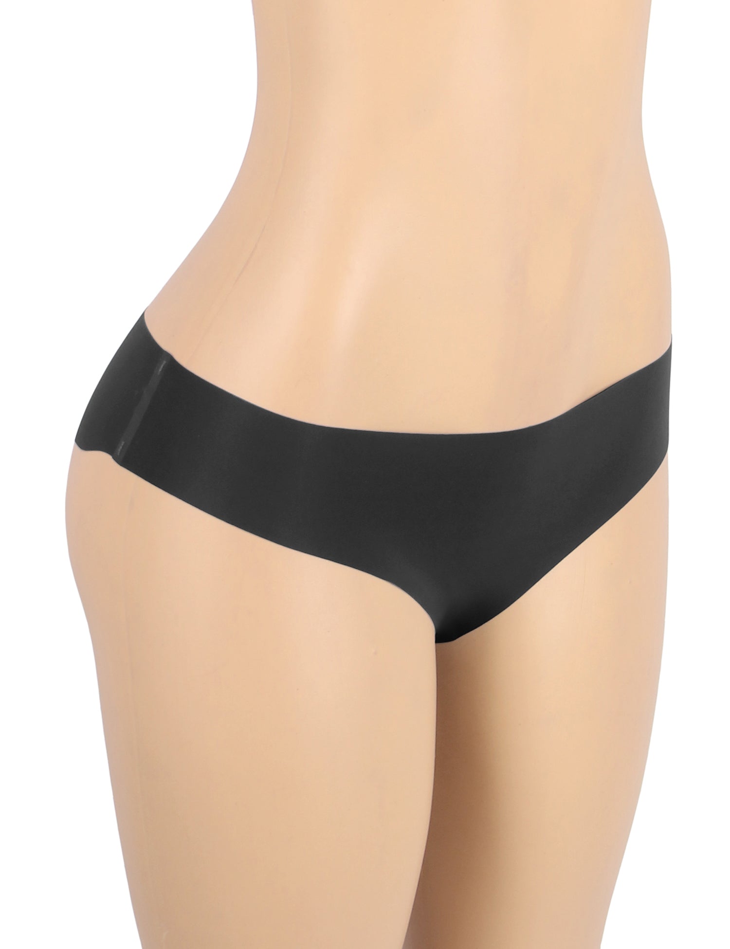 Black Sexy Ice Silk Wavy Edge Seamless Panty