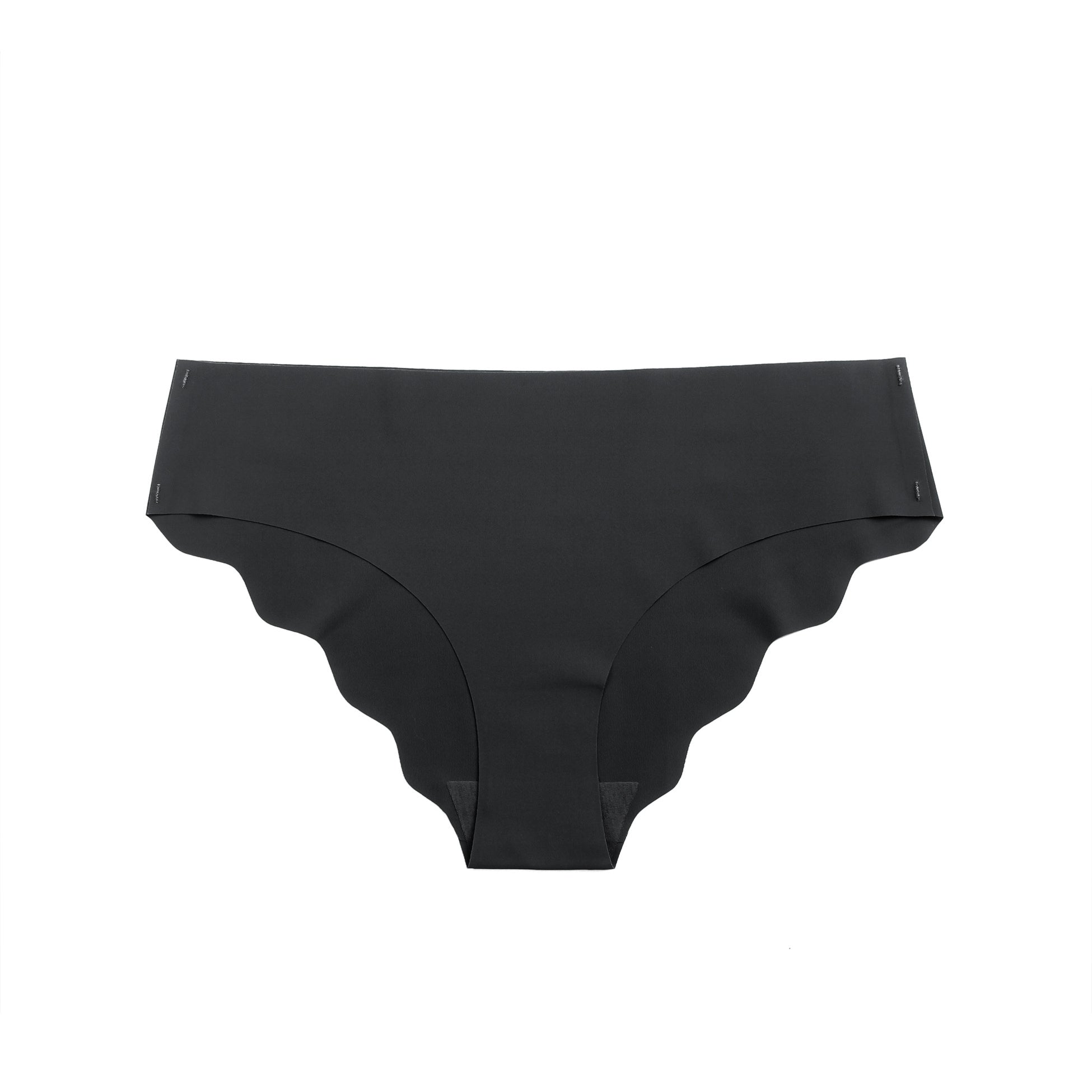 Black Sexy Ice Silk Wavy Edge Seamless Panty