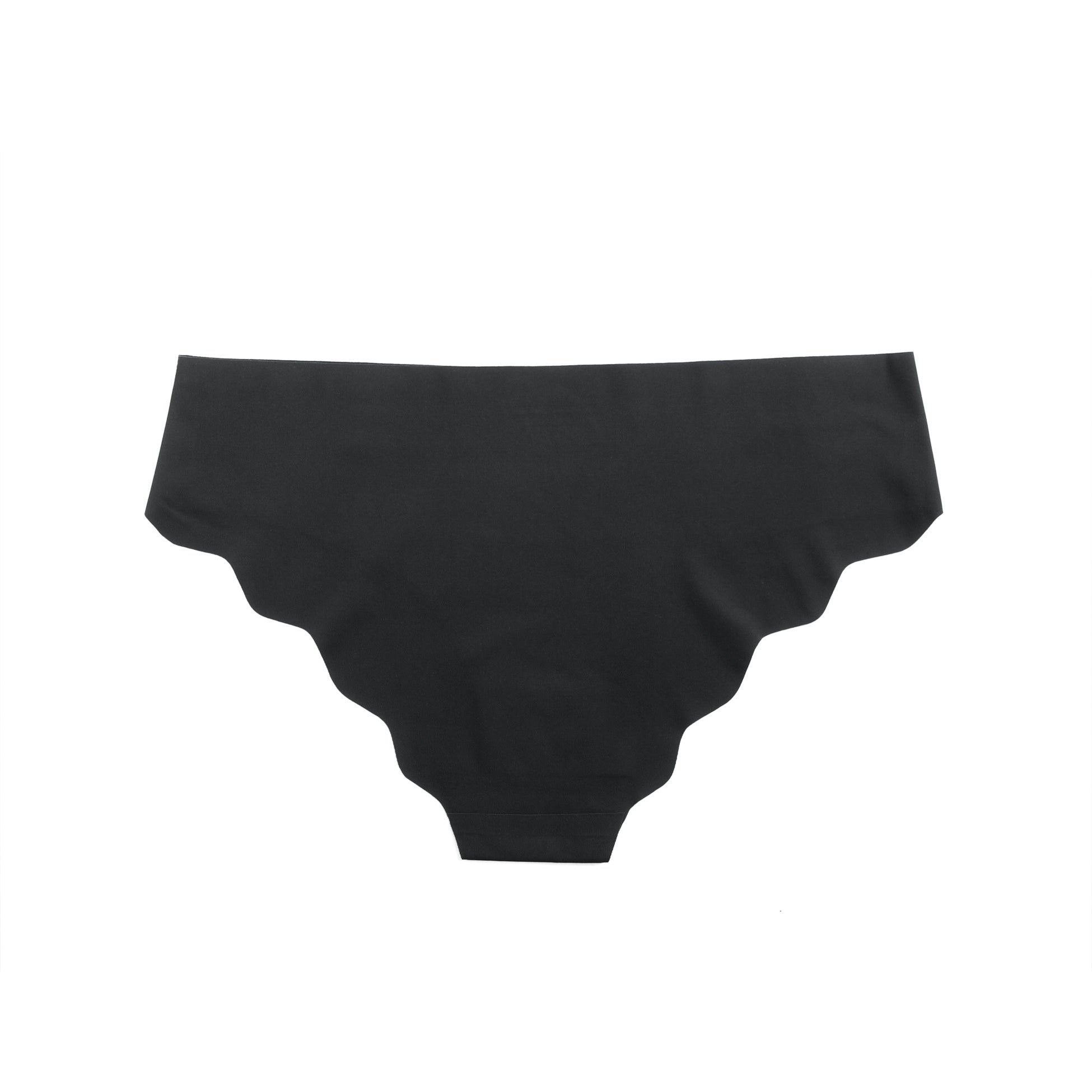 Black Sexy Ice Silk Wavy Edge Seamless Panty