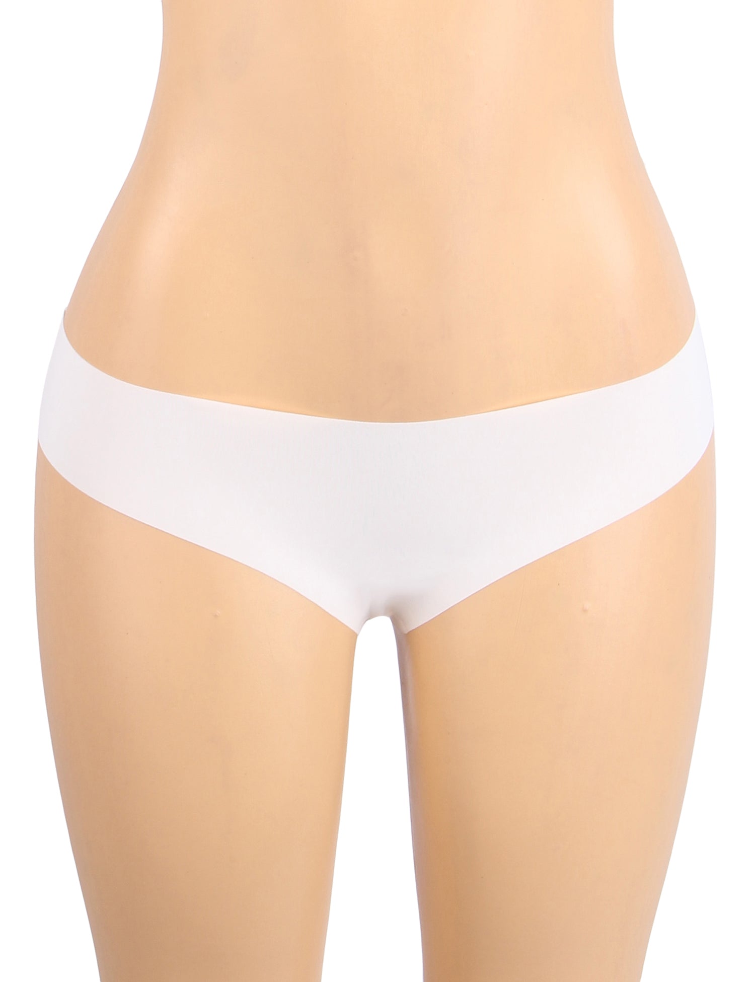 White Sexy Ice Silk Wavy Edge Seamless Panty