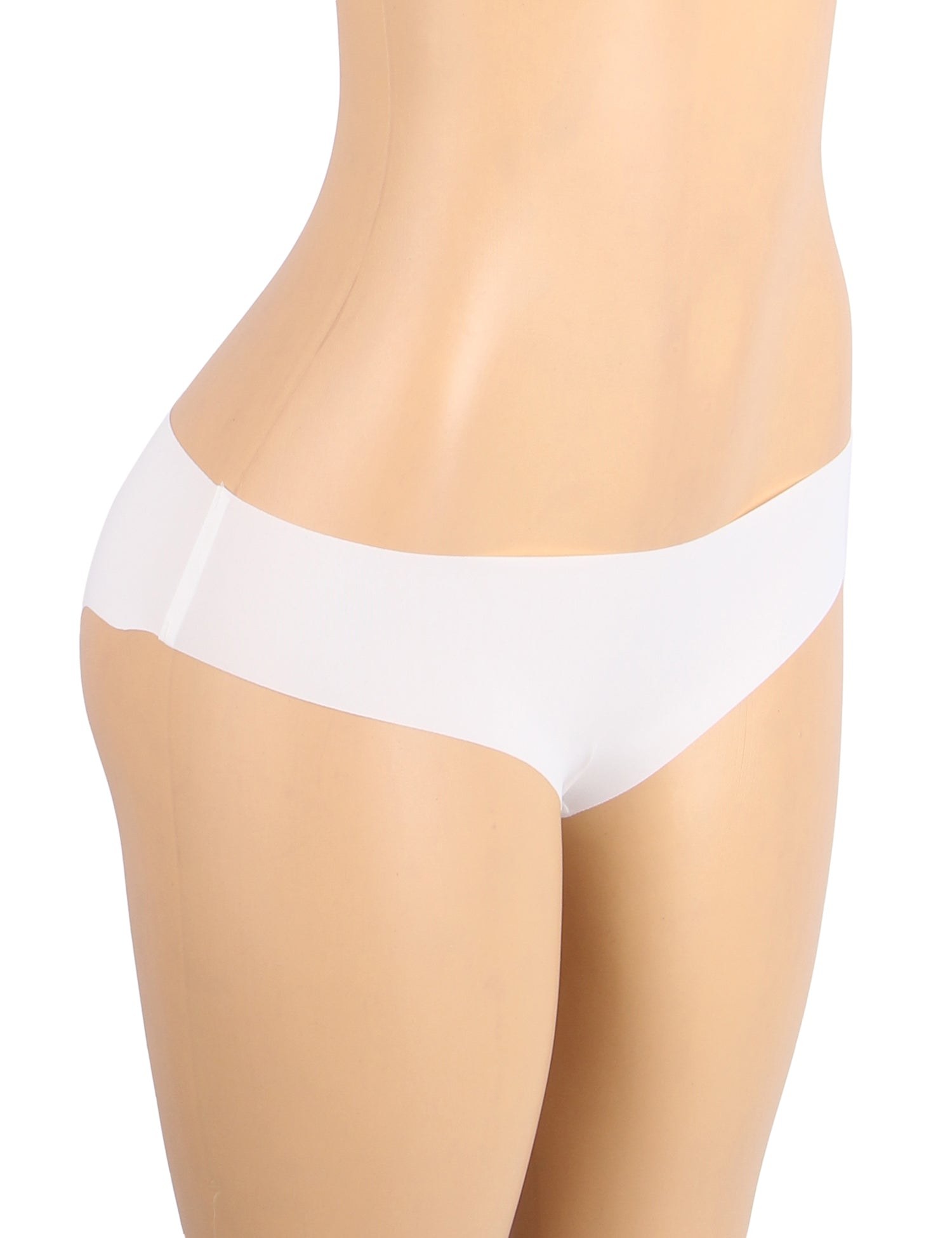 White Sexy Ice Silk Wavy Edge Seamless Panty