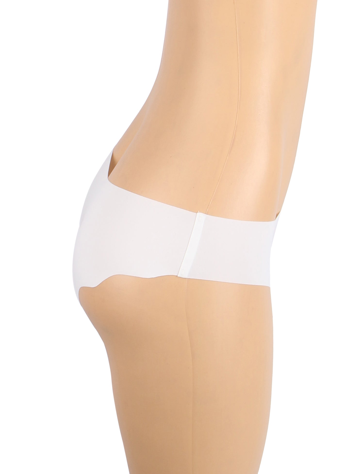 White Sexy Ice Silk Wavy Edge Seamless Panty