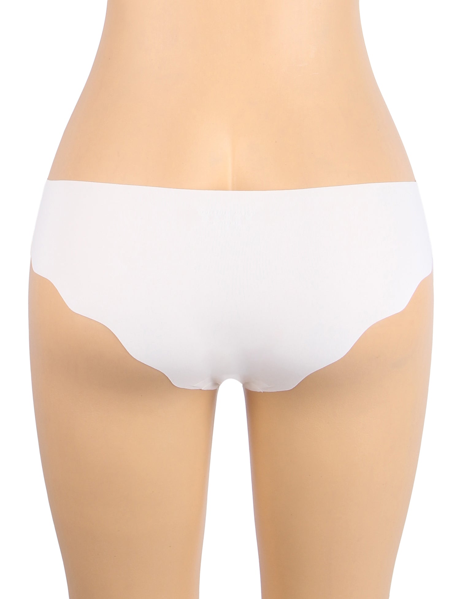 White Sexy Ice Silk Wavy Edge Seamless Panty