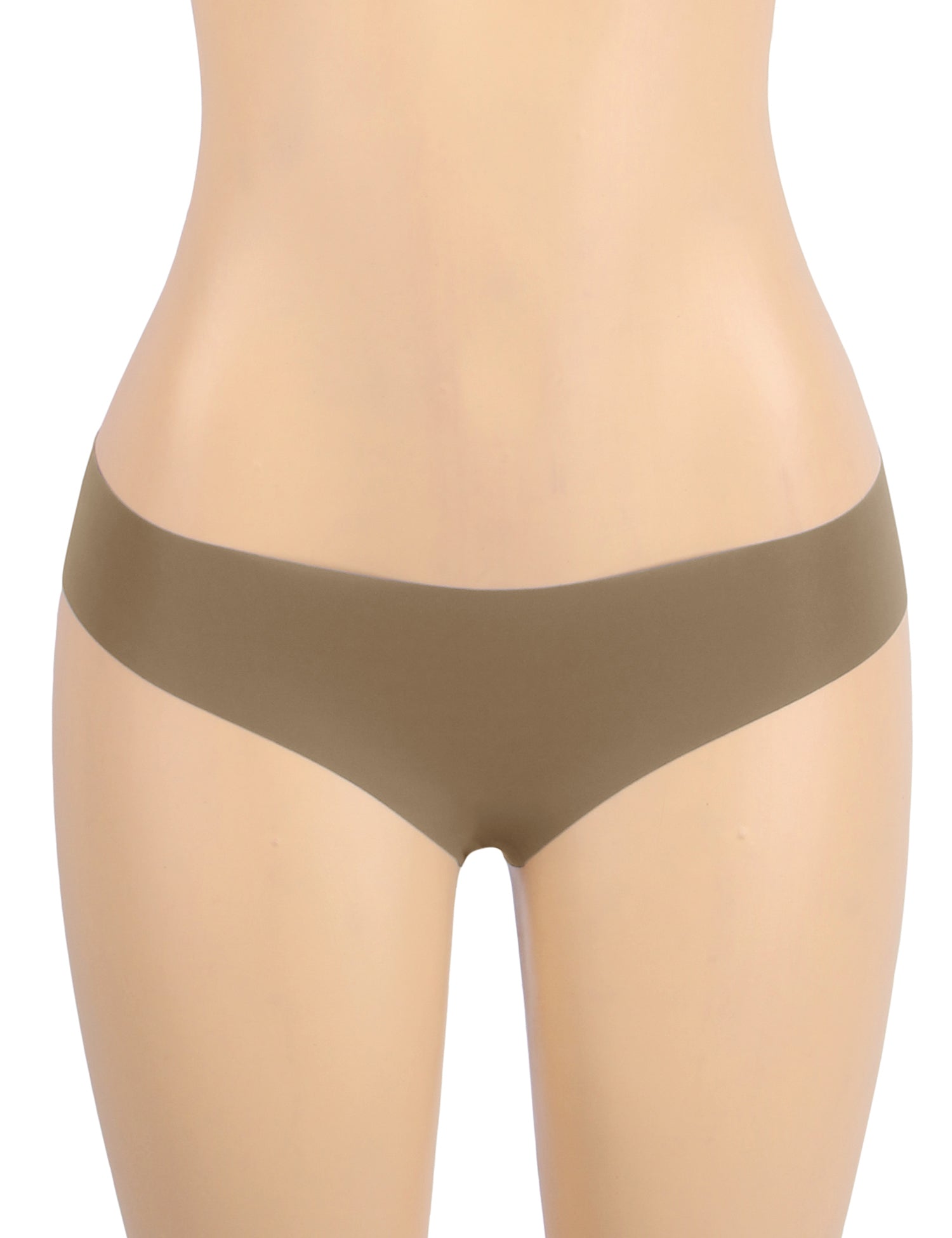 Brown Sexy Ice Silk Wavy Edge Seamless Panty