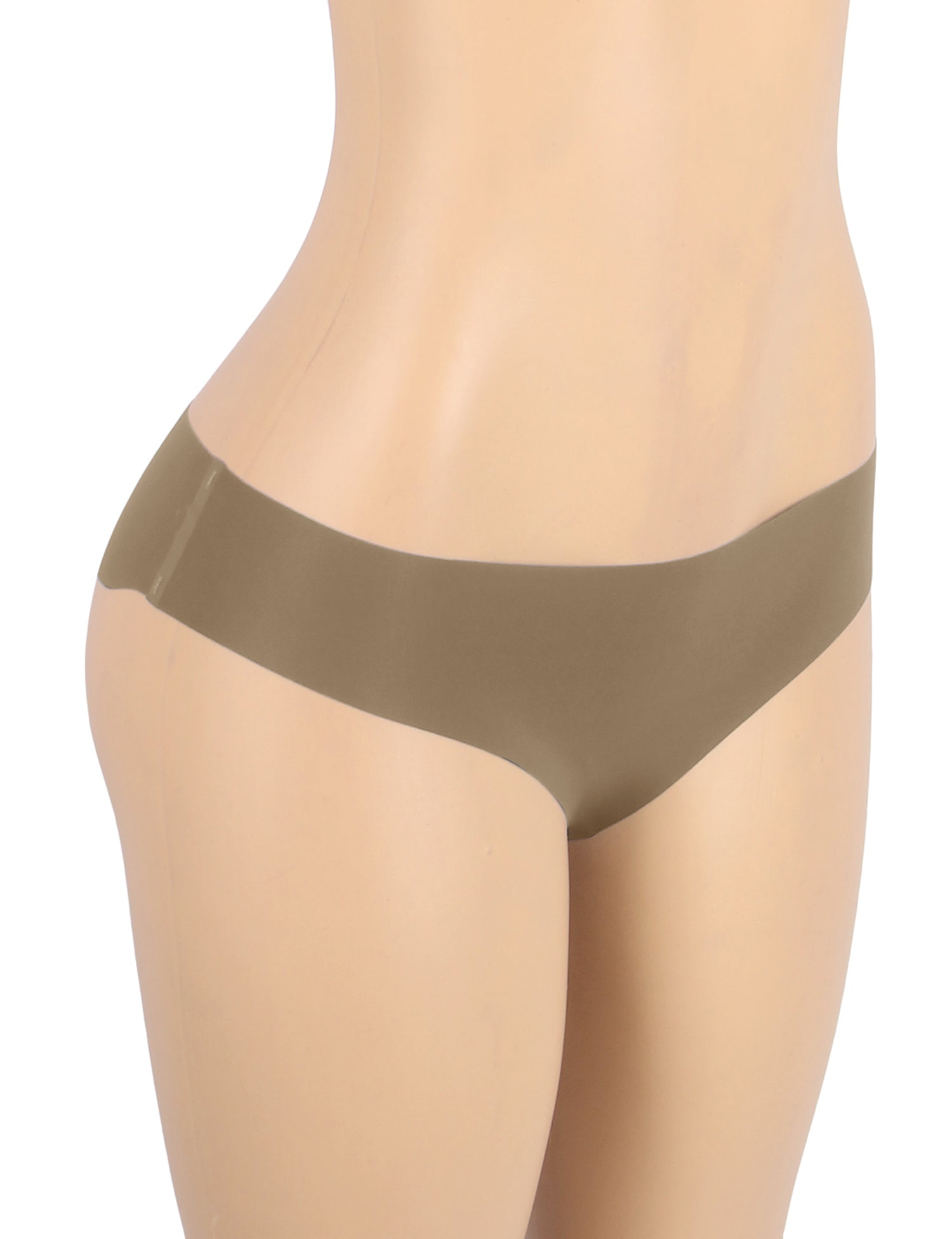 Brown Sexy Ice Silk Wavy Edge Seamless Panty