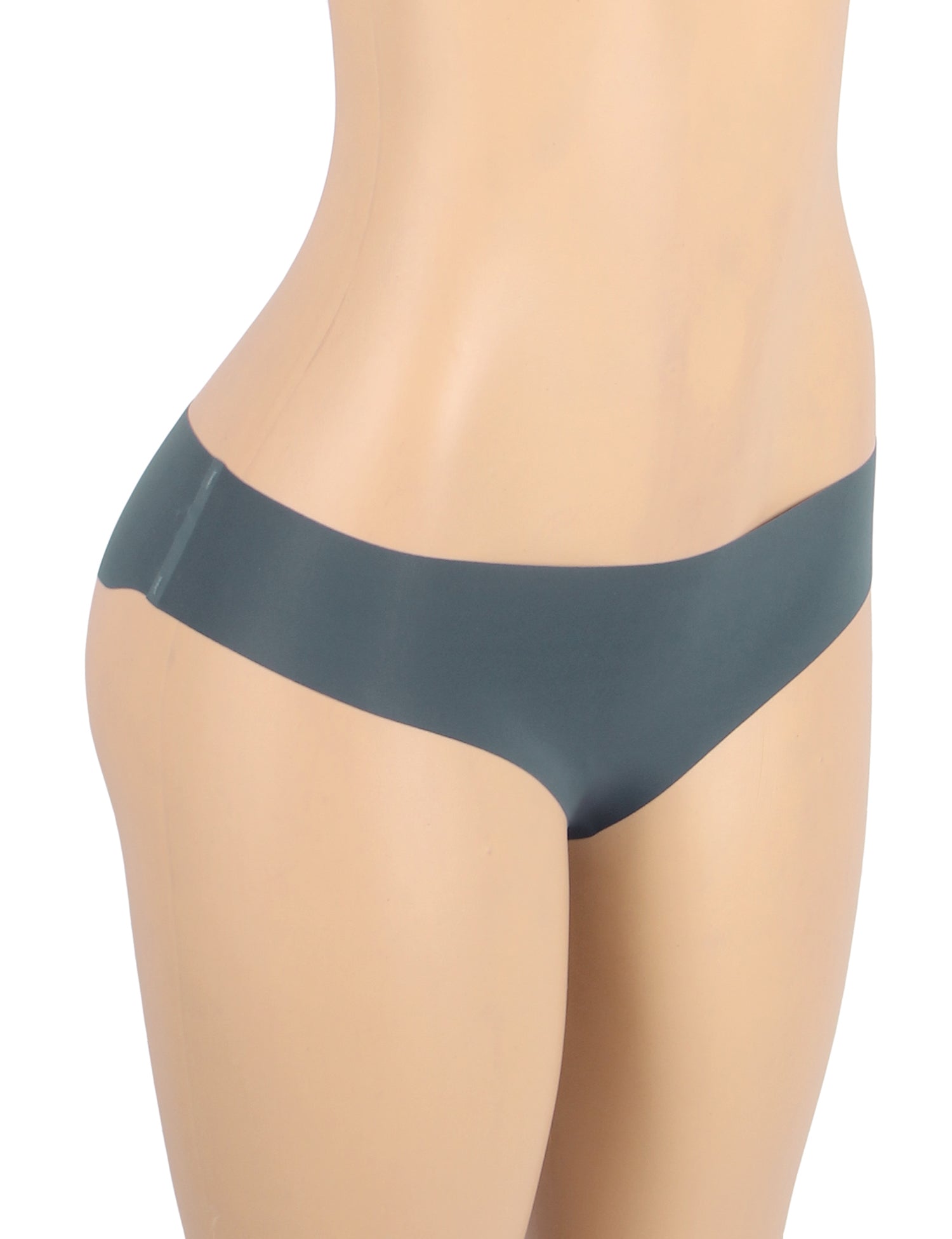 Blue Sexy Ice Silk Wavy Edge Seamless Panty