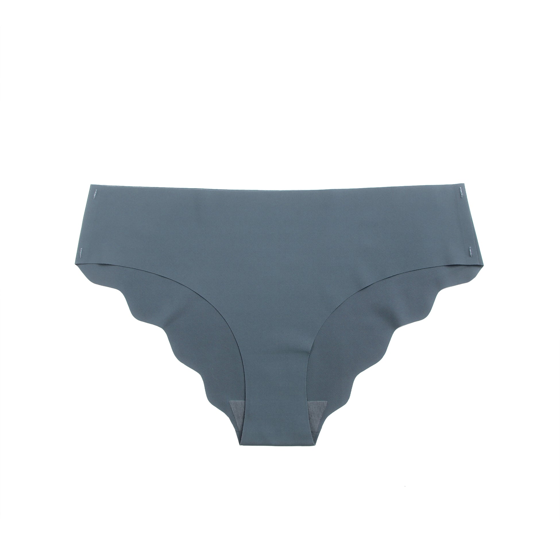 Blue Sexy Ice Silk Wavy Edge Seamless Panty