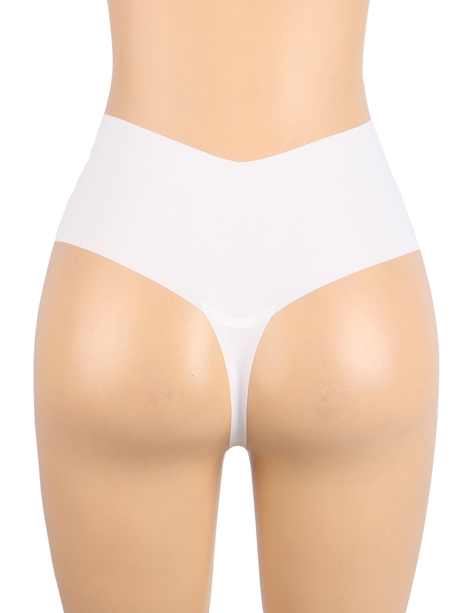 White Sexy Ice Silk High Waist Seamless Panty