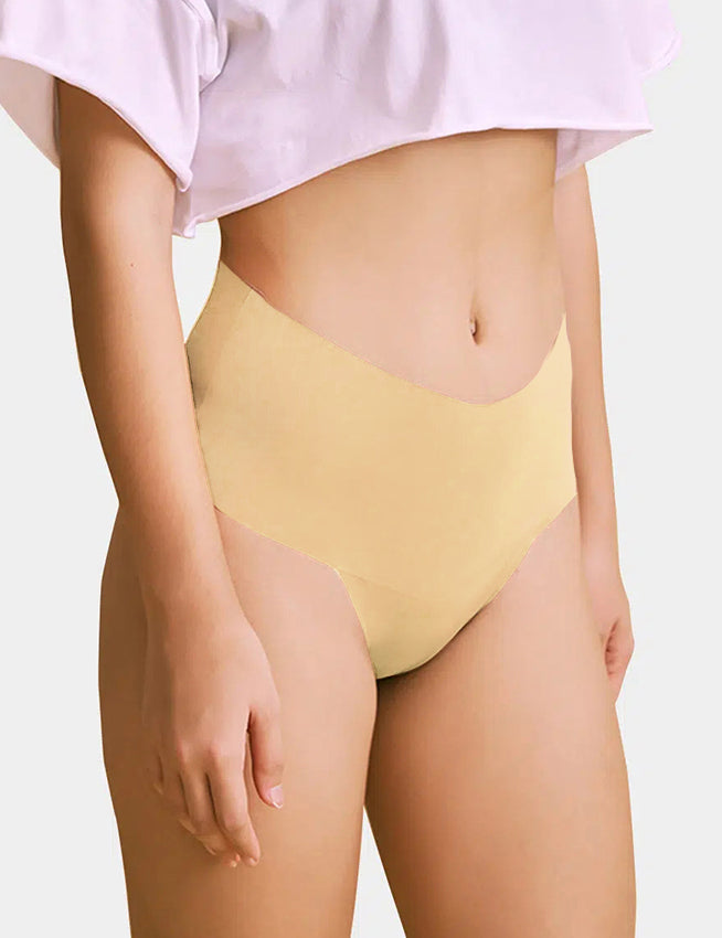 Nude Sexy Ice Silk High Waist Seamless Panty