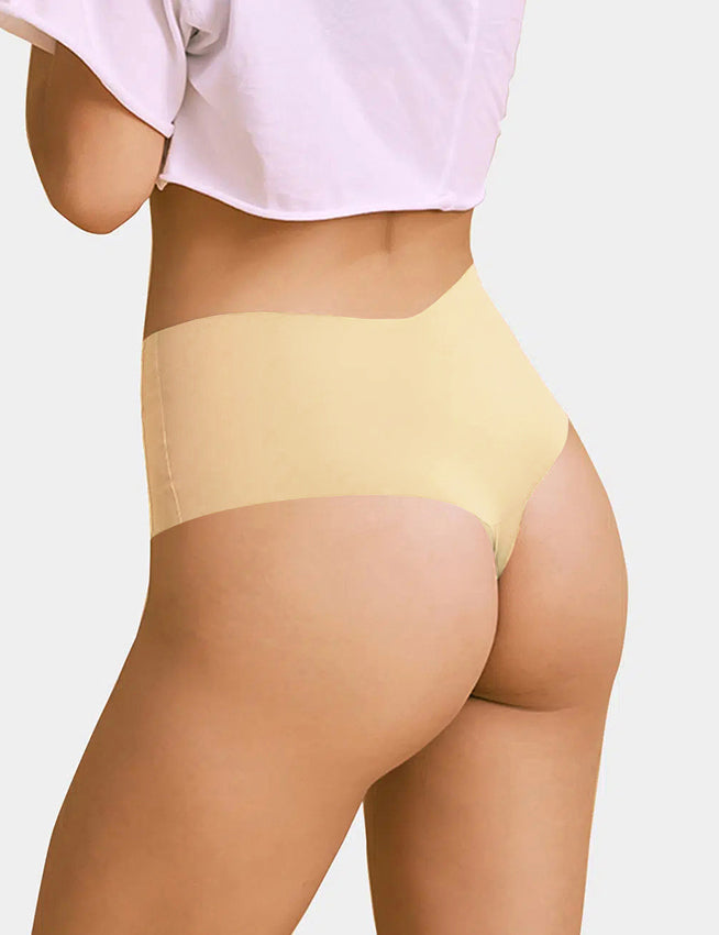 Nude Sexy Ice Silk High Waist Seamless Panty