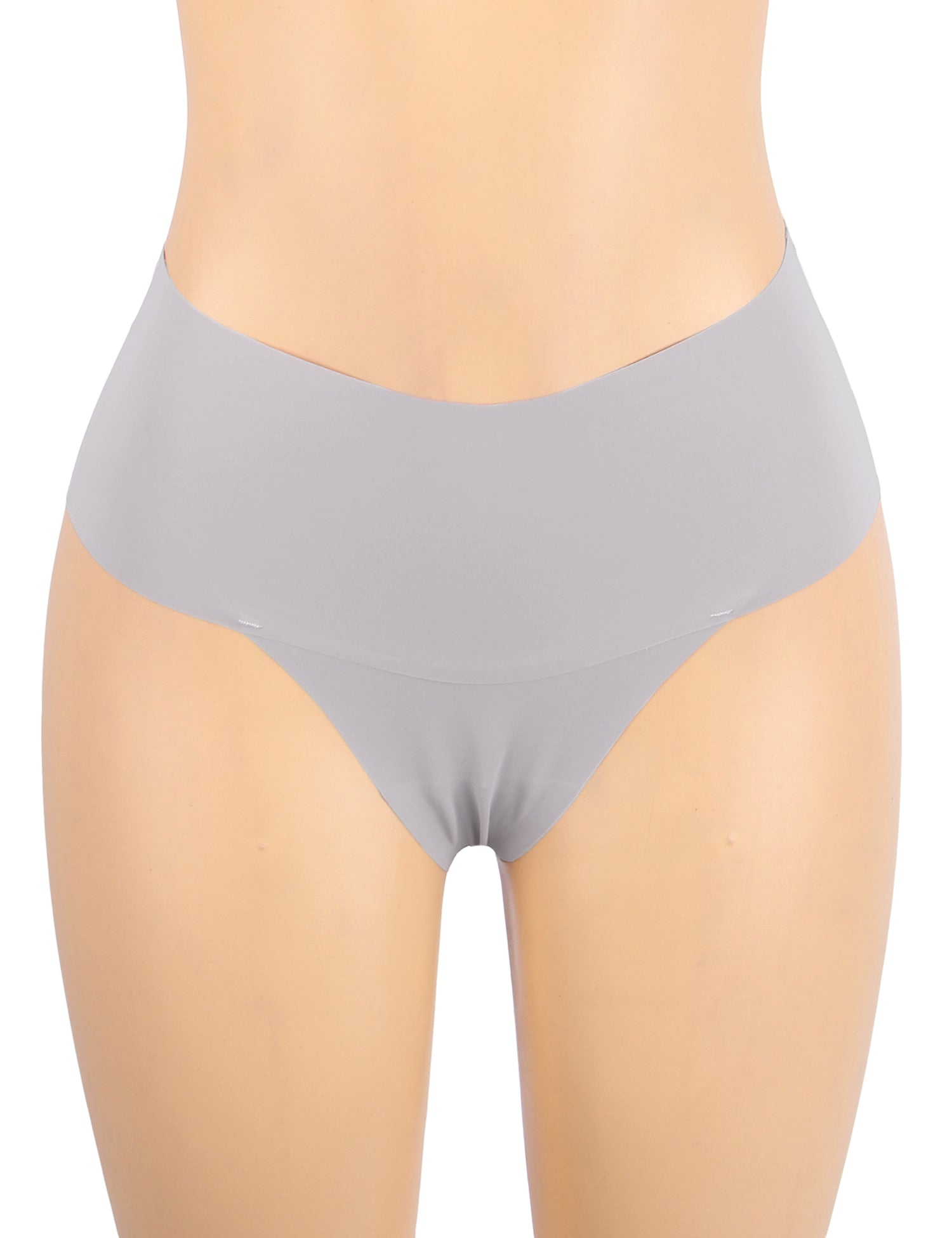 Purple Sexy Ice Silk High Waist Seamless Panty