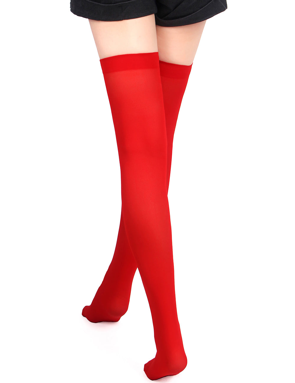 Red Christmas Print Mesh stockings