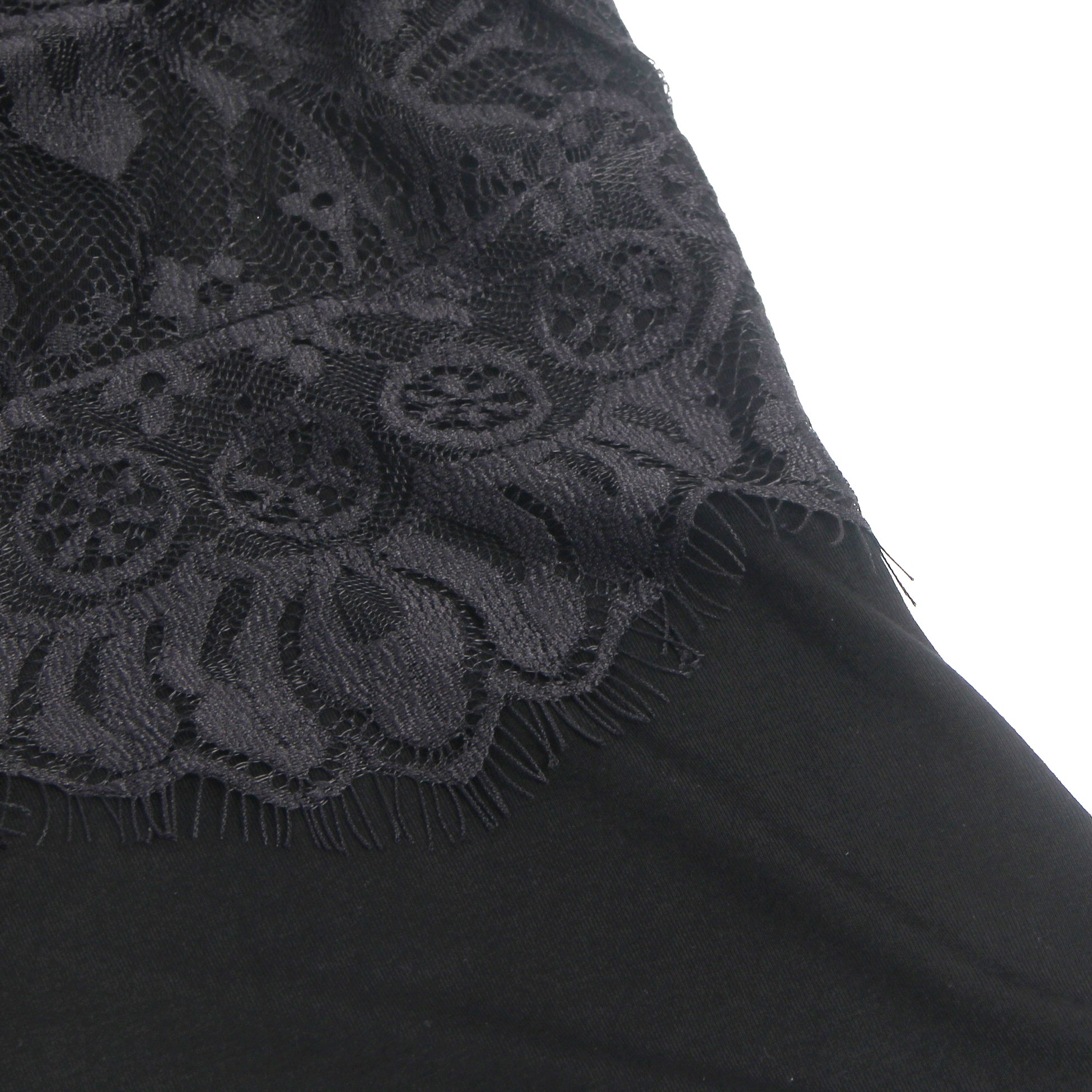 Black Sexy Eyelash Lace Open Crotch Sleeveless Bodysuit
