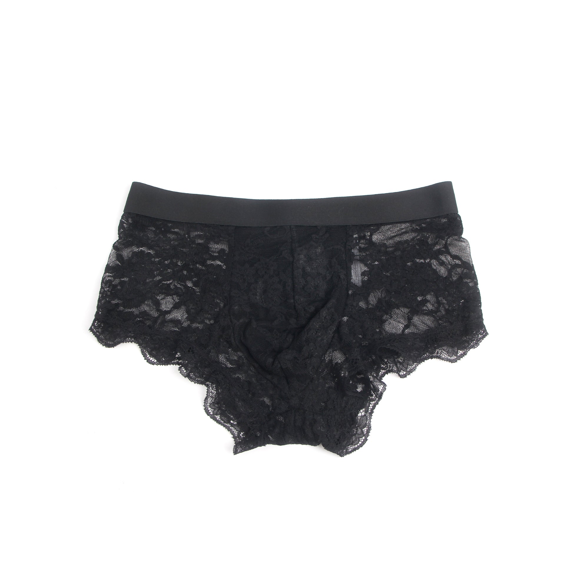 Black Sexy Lace See Through Men Underwear