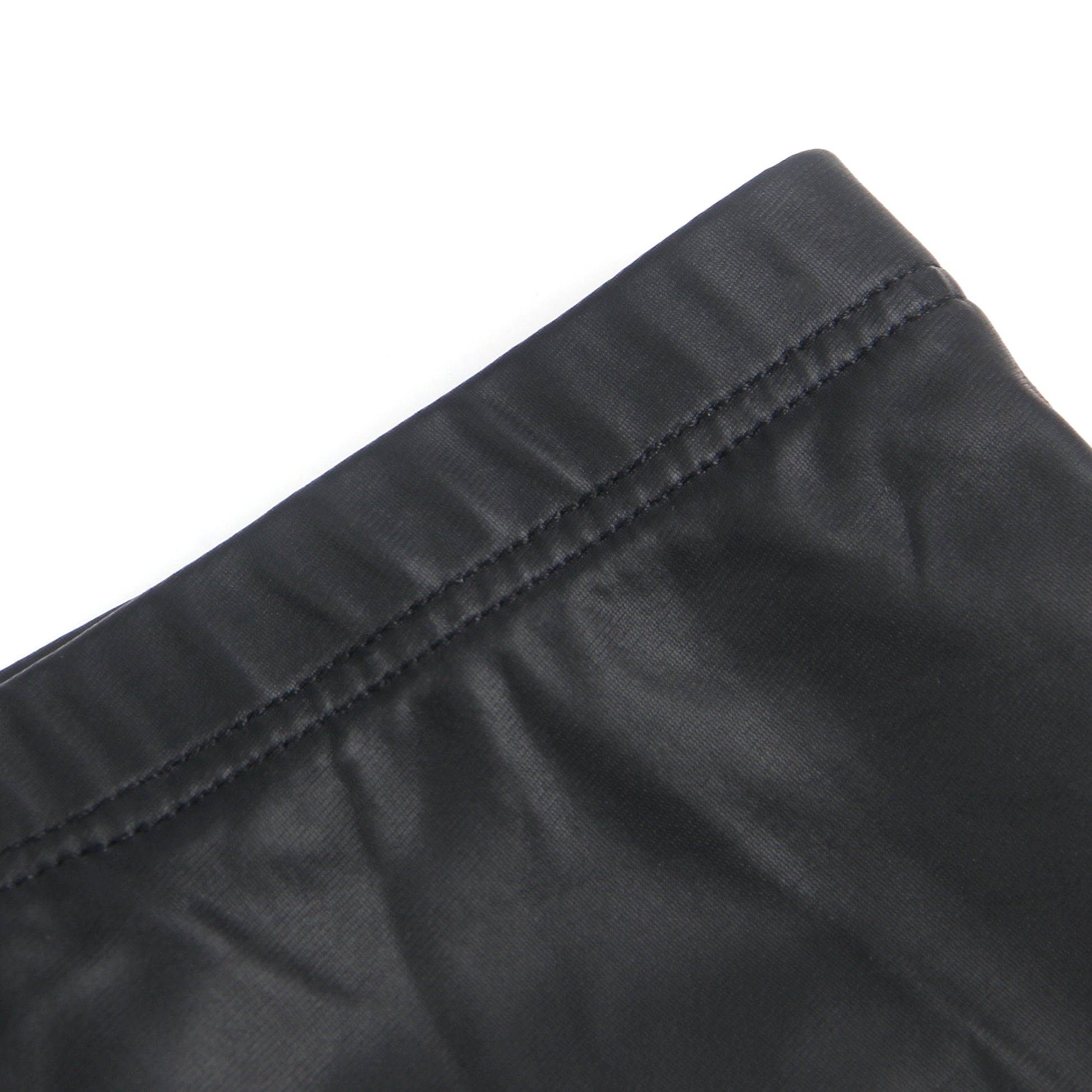 Black Sexy PU Men Underwear With Zipper