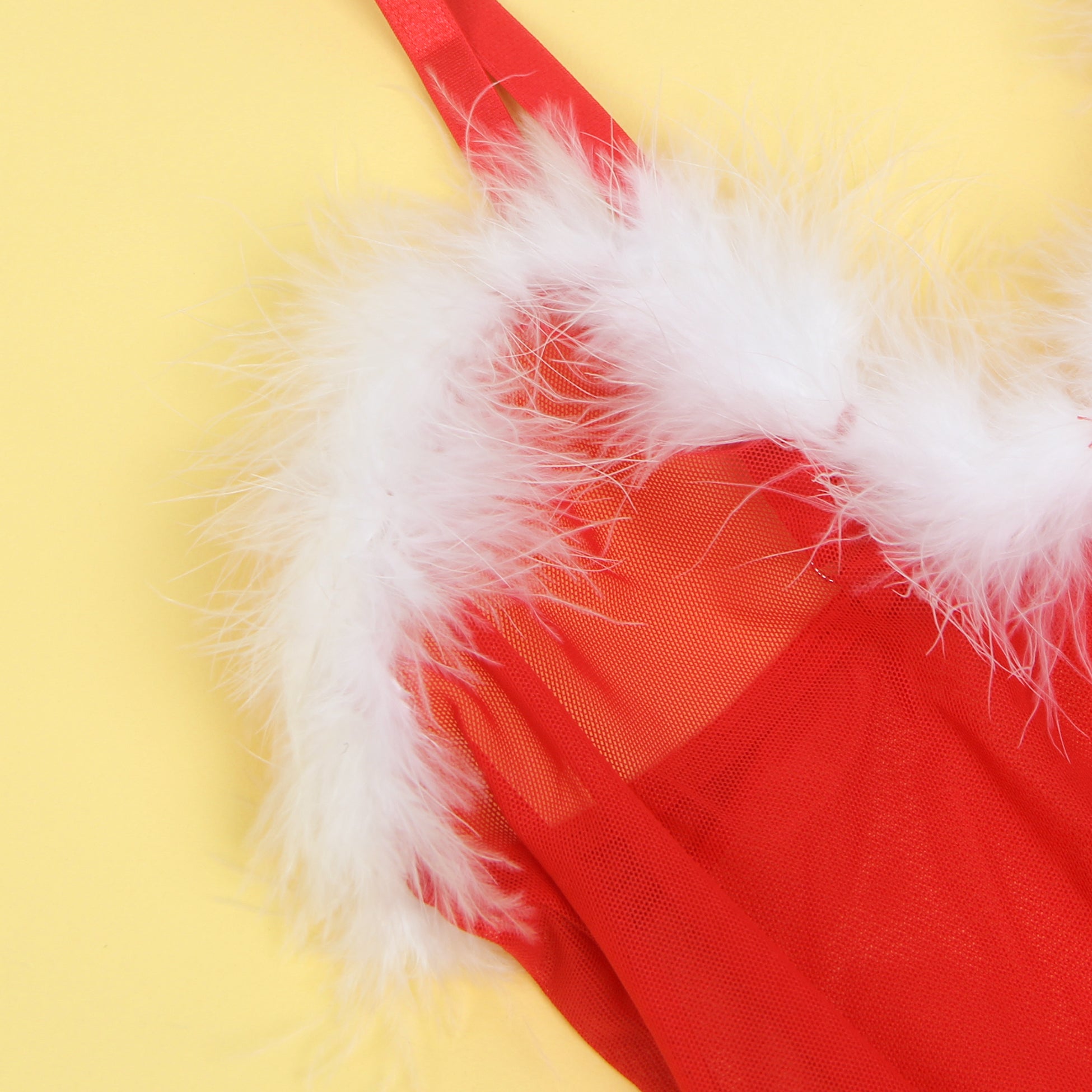 Christmas Sexy Lingerie Furry Temptation Passion Perspective Suit Clothes