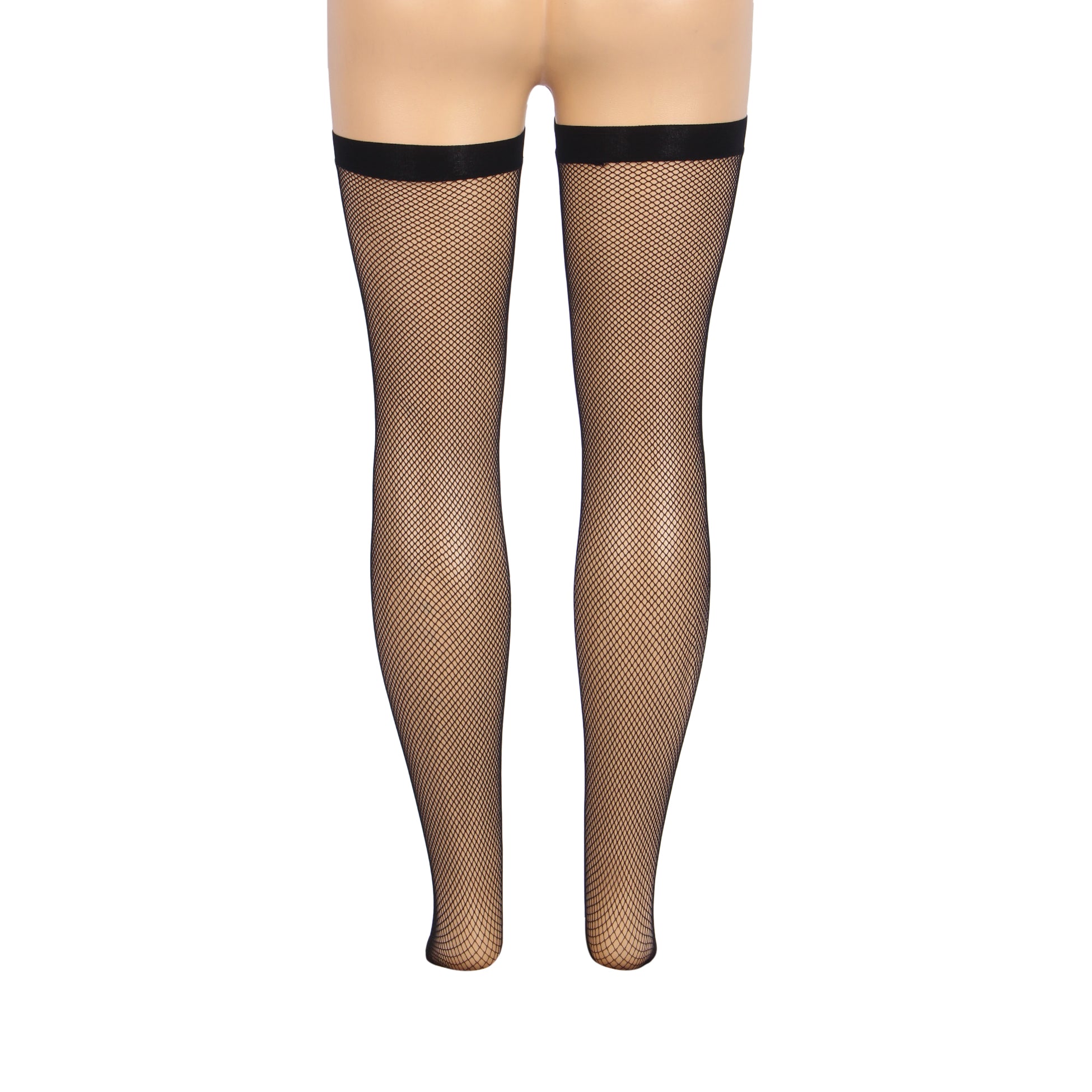 Black Sexy Small And Medium Mesh Anti-roll Cuff Fishnet Stockings