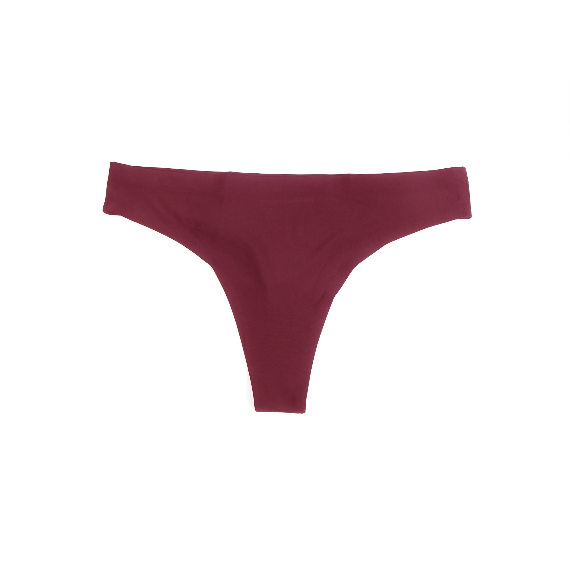 Burgundy Sexy High Elastic Low Waist Seamless Panty