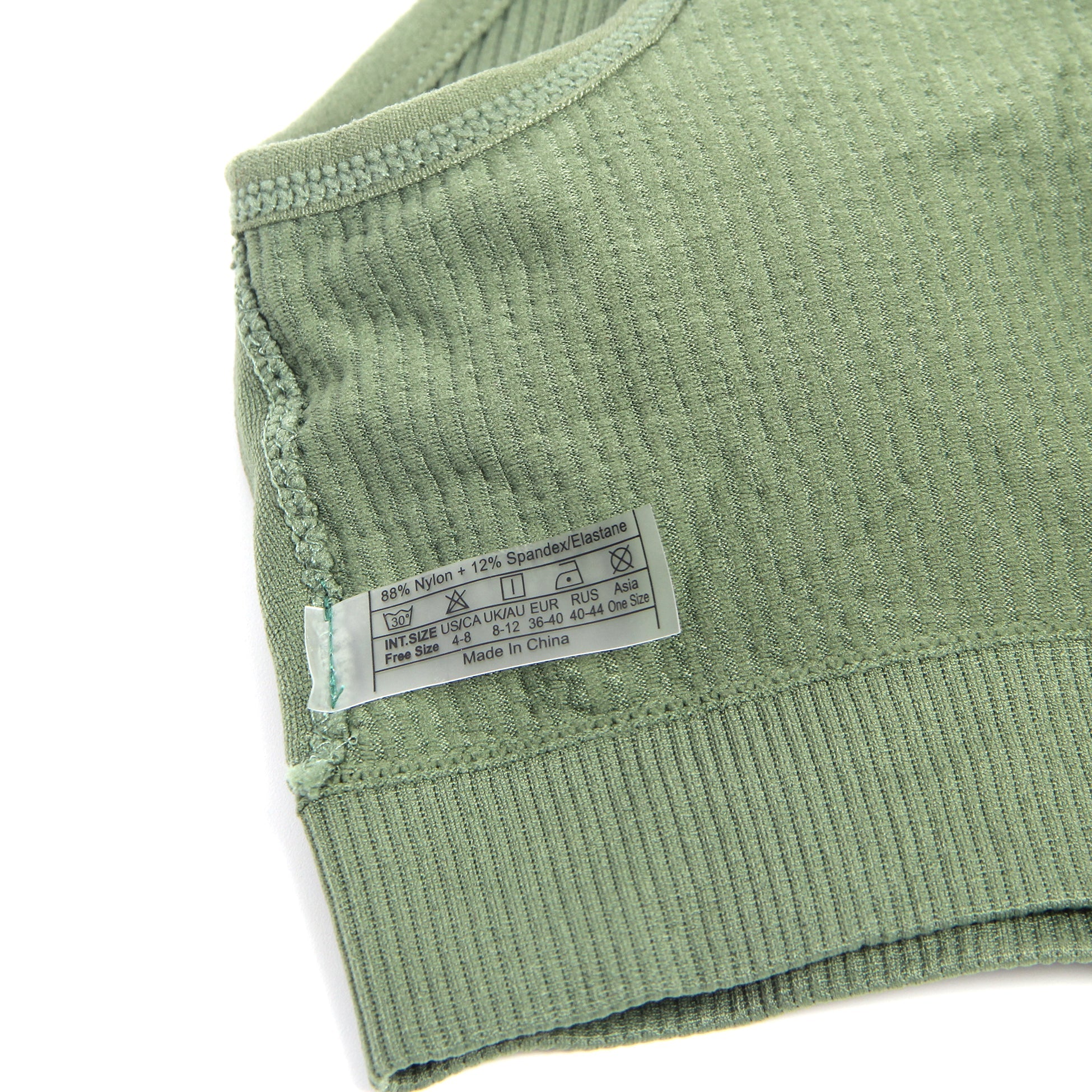 Green Sexy Hollow Heart Buckles Knitted Seamless Bra Set