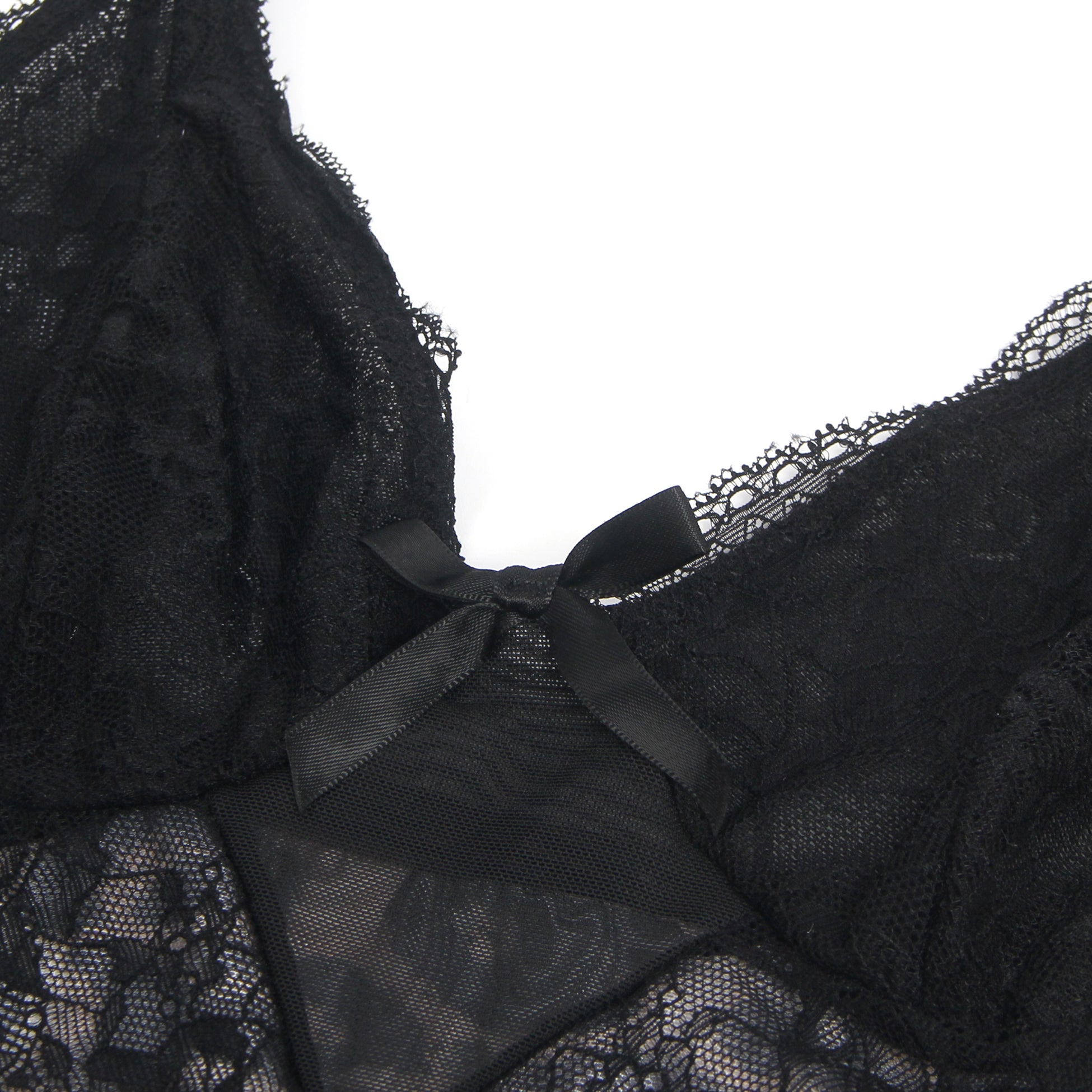 Sexy Leopard Lace Open Crotch Suspenders Nightwear