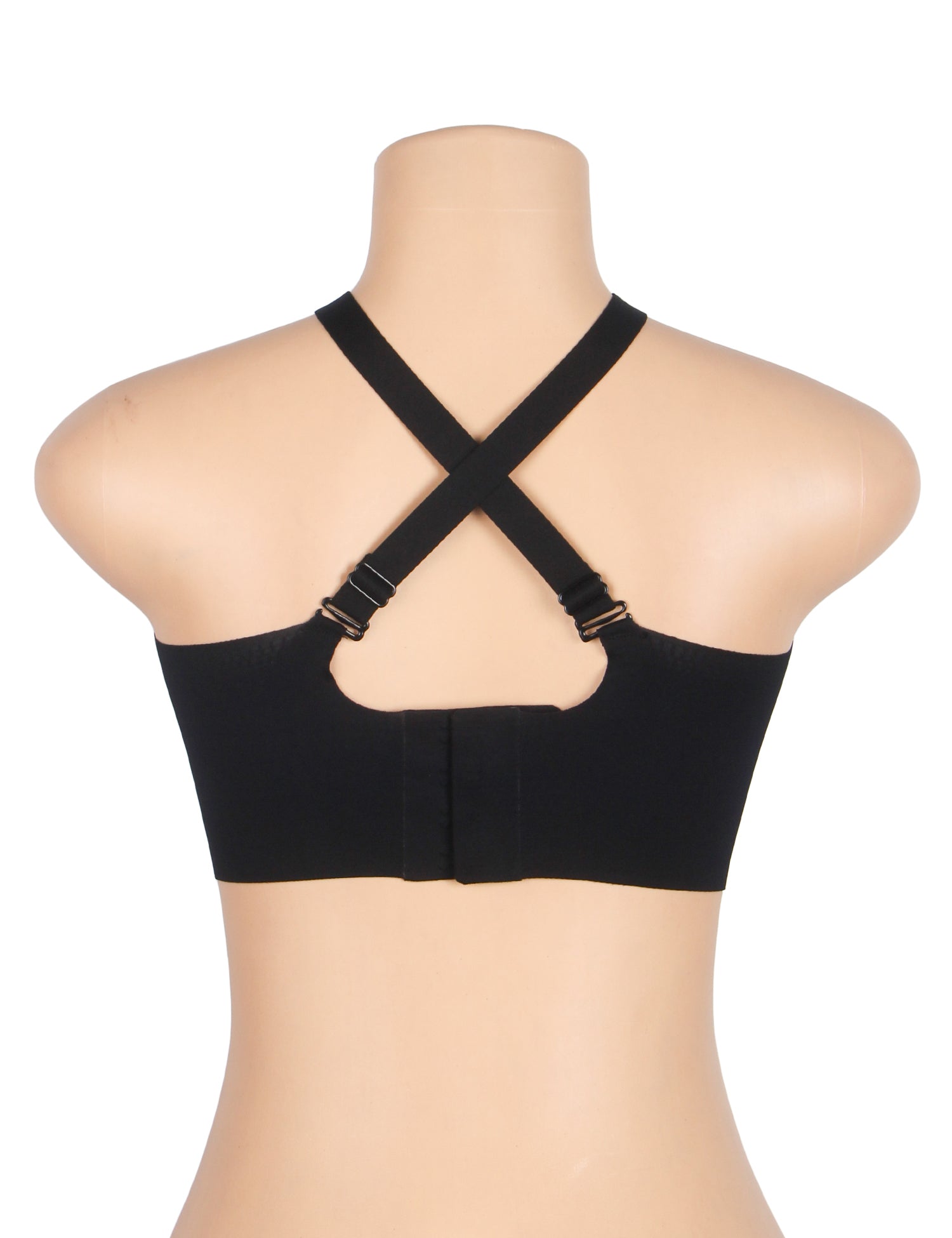Black Sexy Swim Cloth Mesh Jelly Strips Soft Support Seamless Bra
