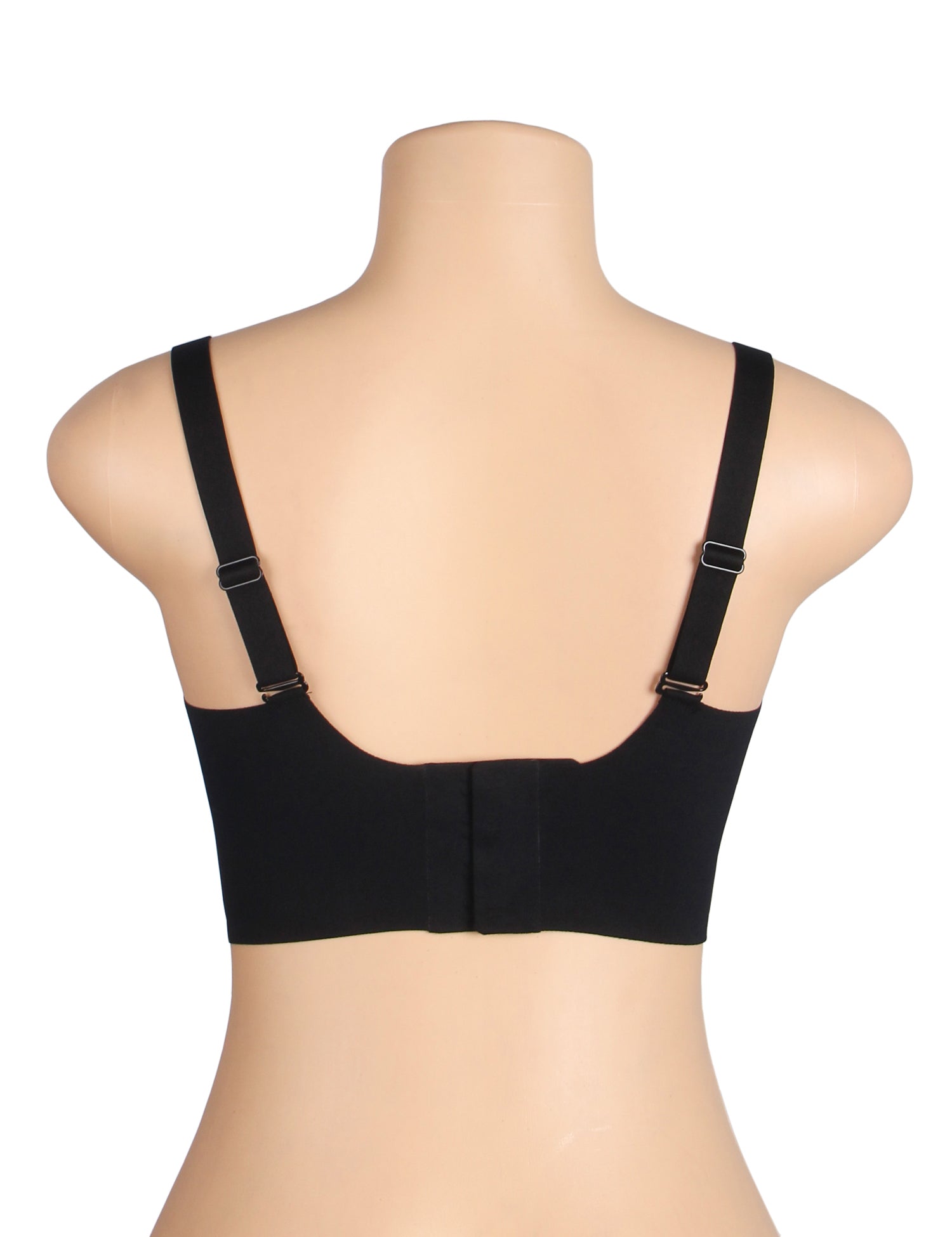 Black Sexy Swim Cloth Mesh Jelly Strips Soft Support Seamless Bra