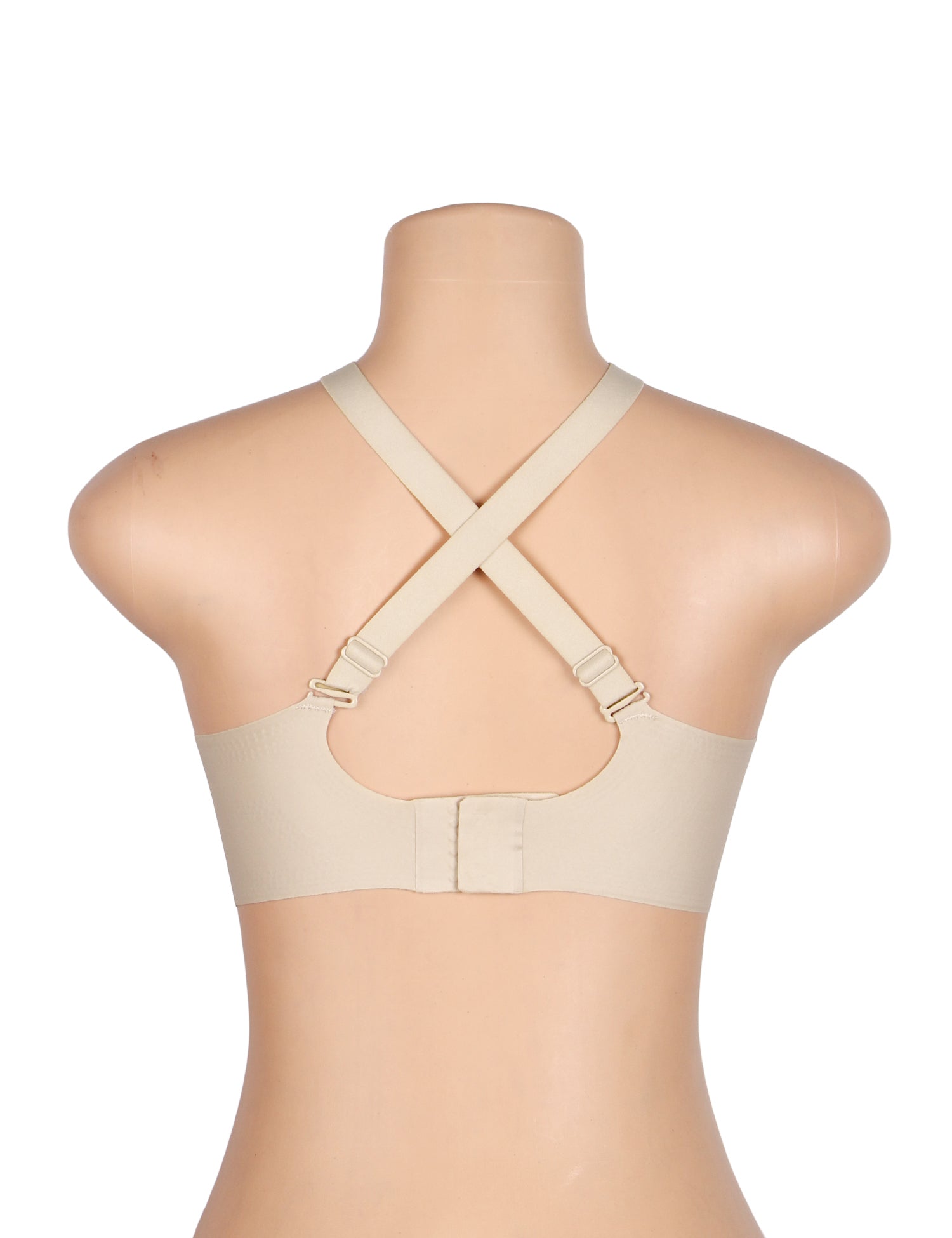 Nude Sexy Swim Cloth Cross Mesh Jelly Strips Soft Support Seamless Bra