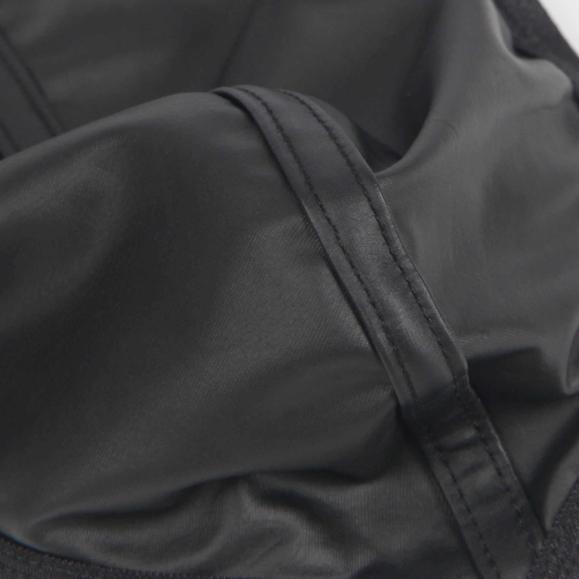 Black Sexy PU Leather Hollow Out Men Underwear