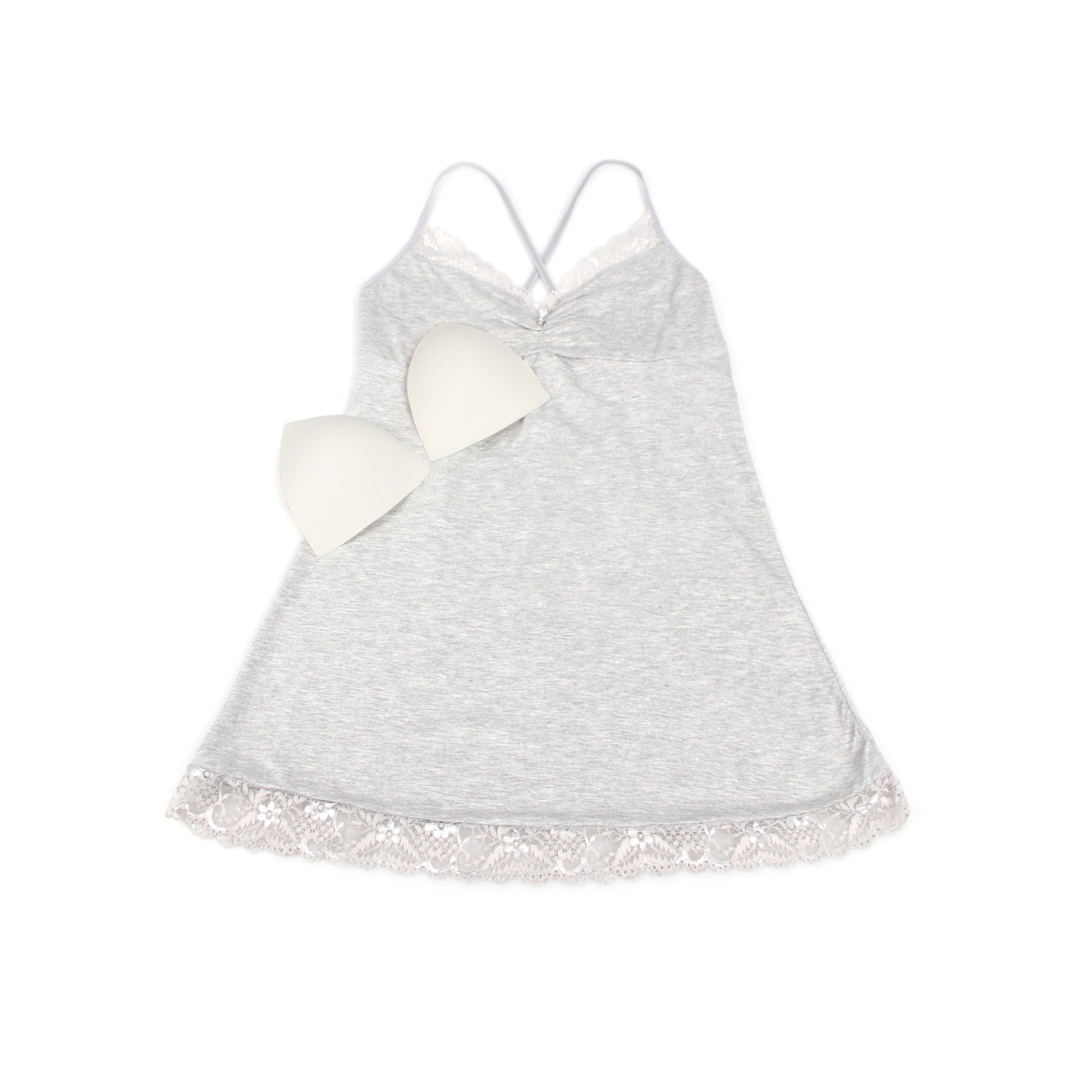 Gray Sexy Modal Lace Suspender Nightwear