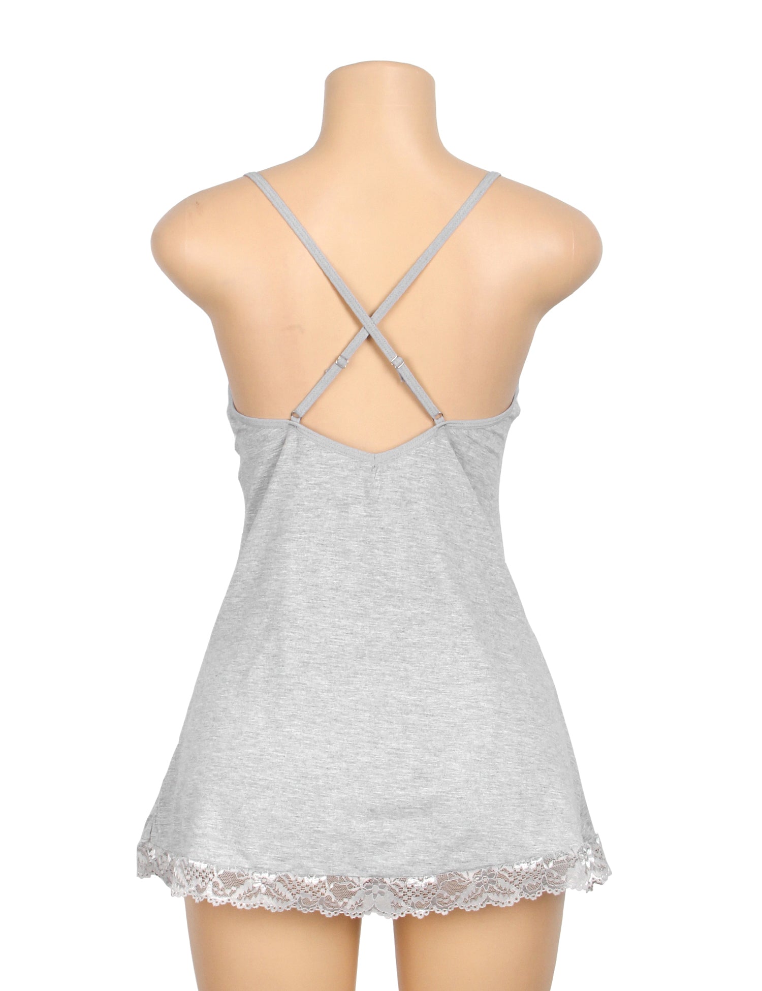 Gray Sexy Modal Lace Suspender Nightwear
