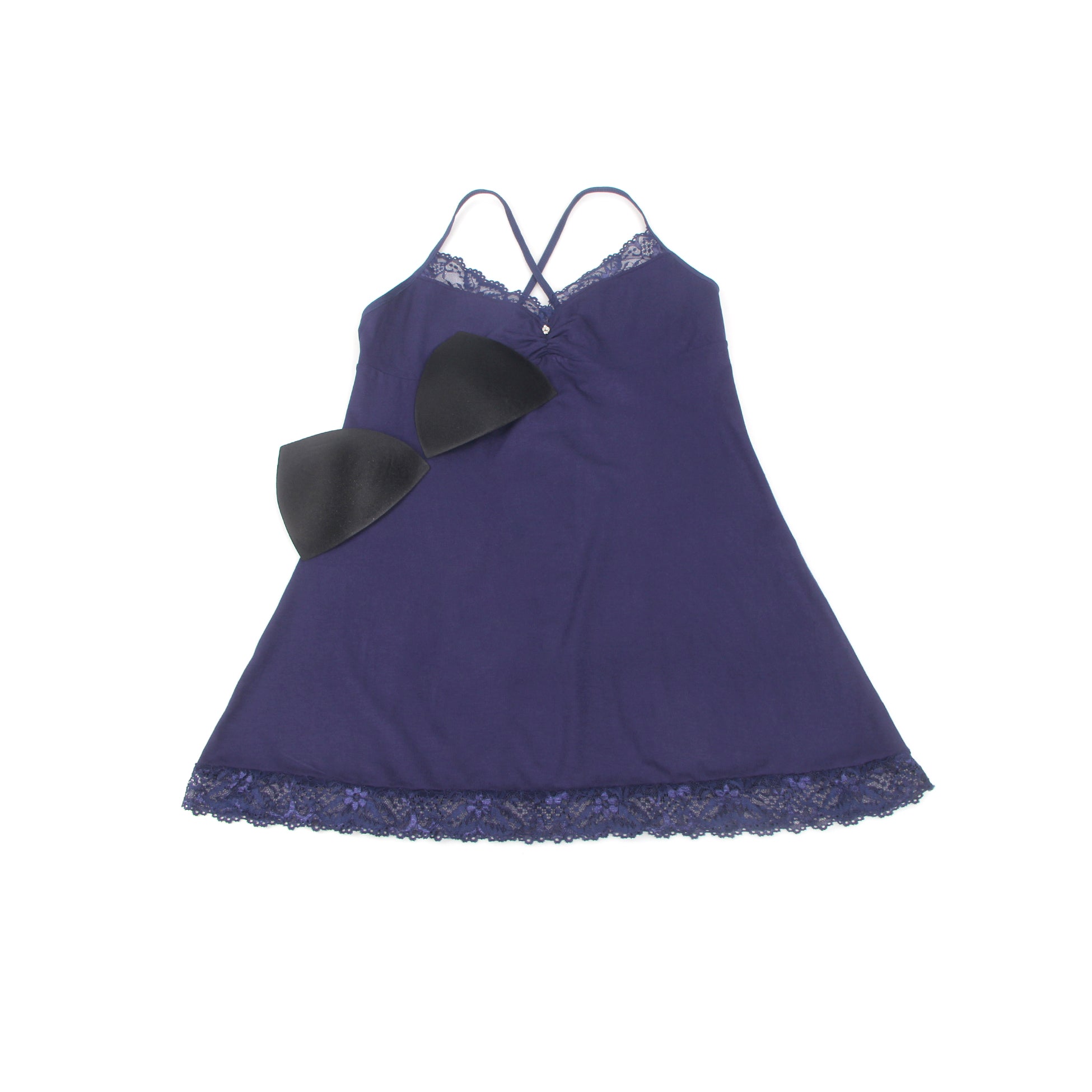Blue Sexy Modal Lace Suspender Nightwear