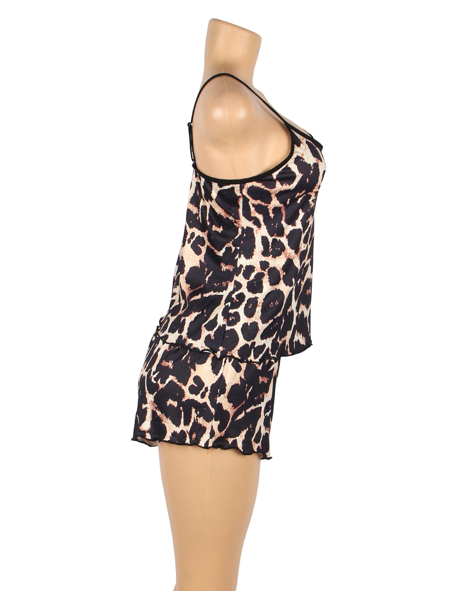Leopard Print Suspender Home Wear Pajama Set