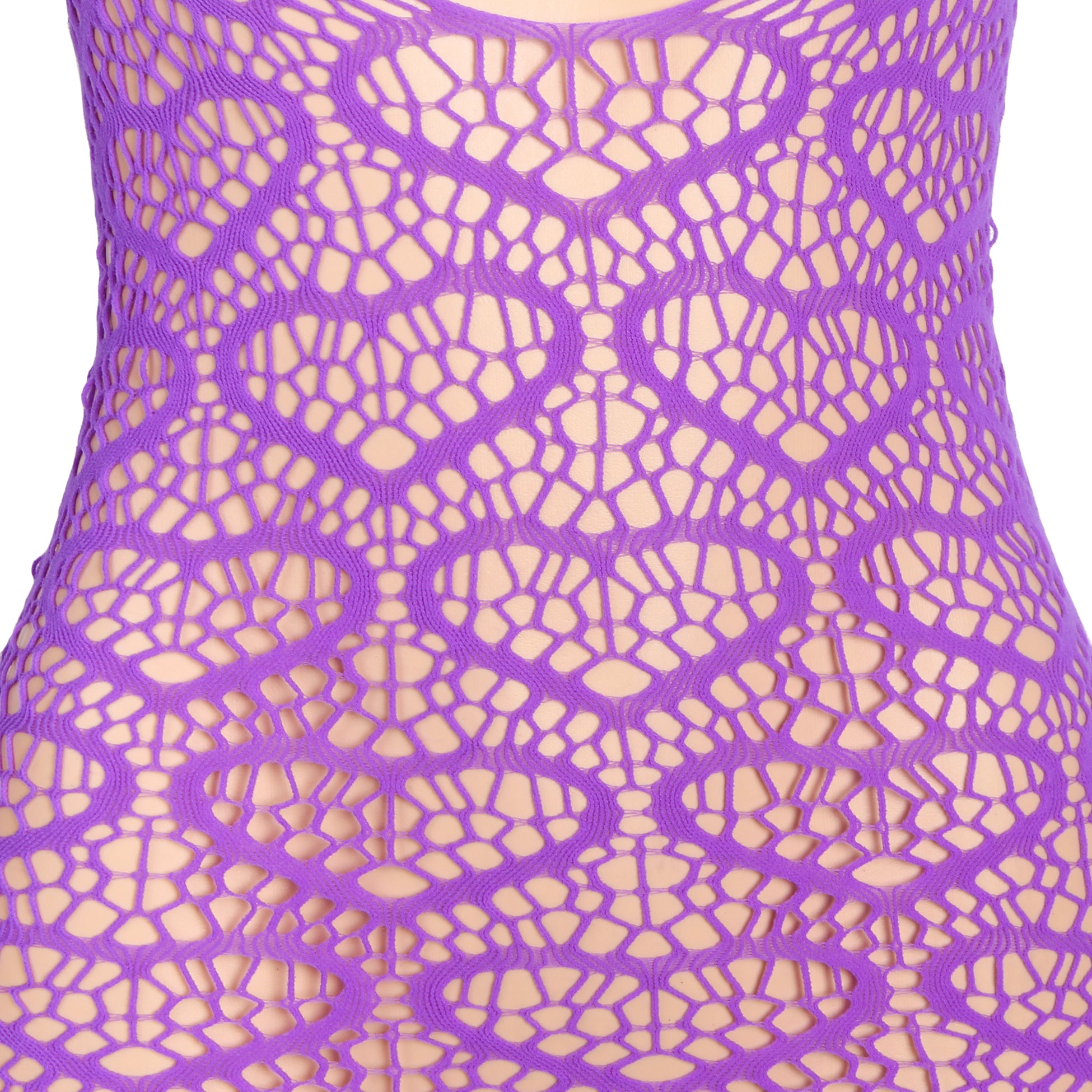 Purple Sexy Heart Shaped Long Sleeves One Piece Dress