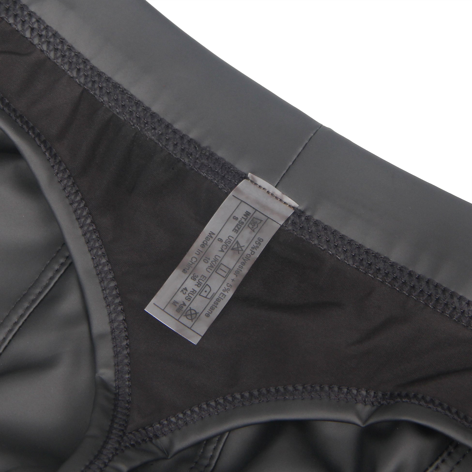 Black Sexy PU Leather Hip Hollow Men Boxer